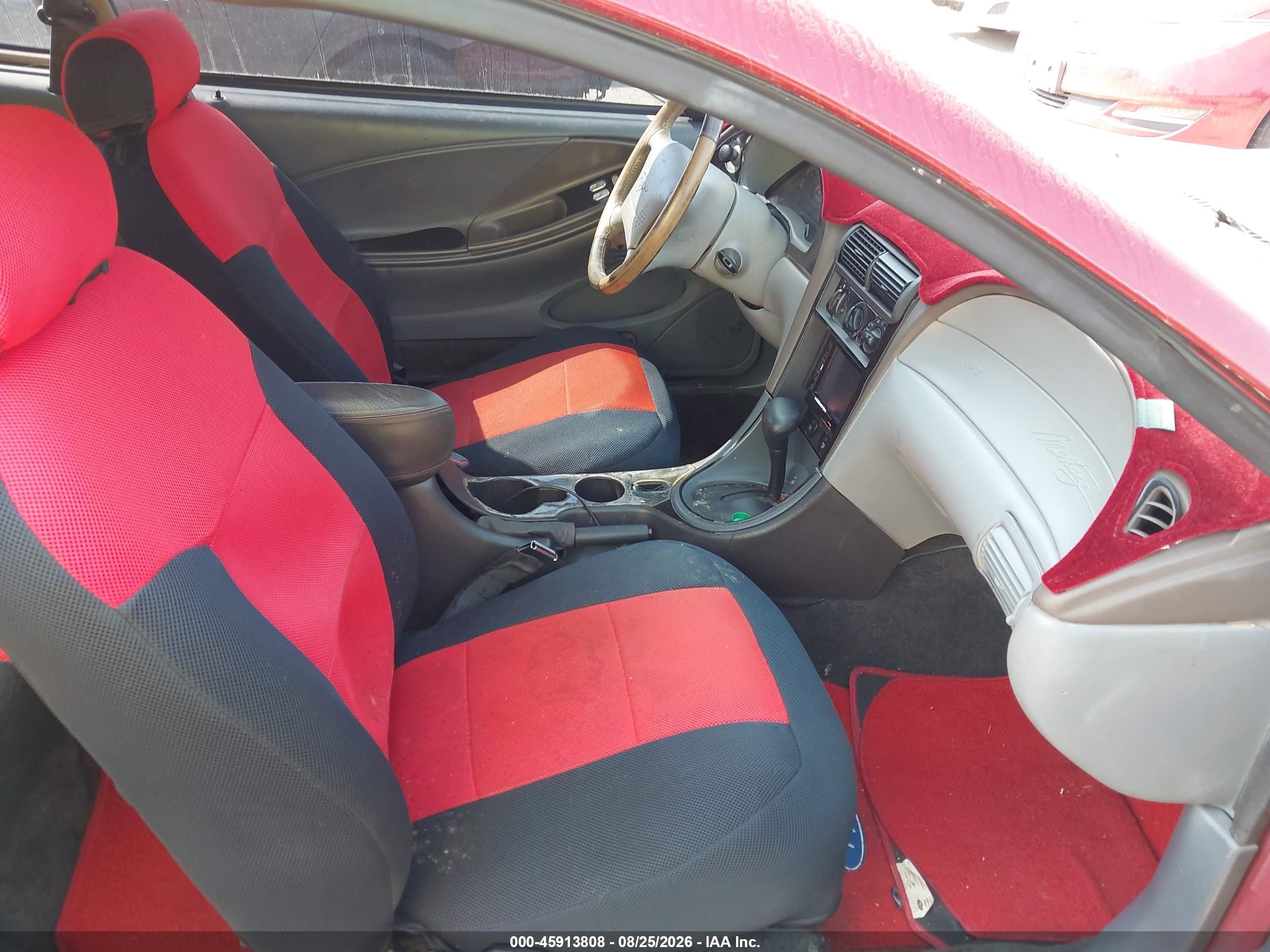 2002 Ford Mustang Deluxe/premium/standard Red vin: 1FAFP40492F135063