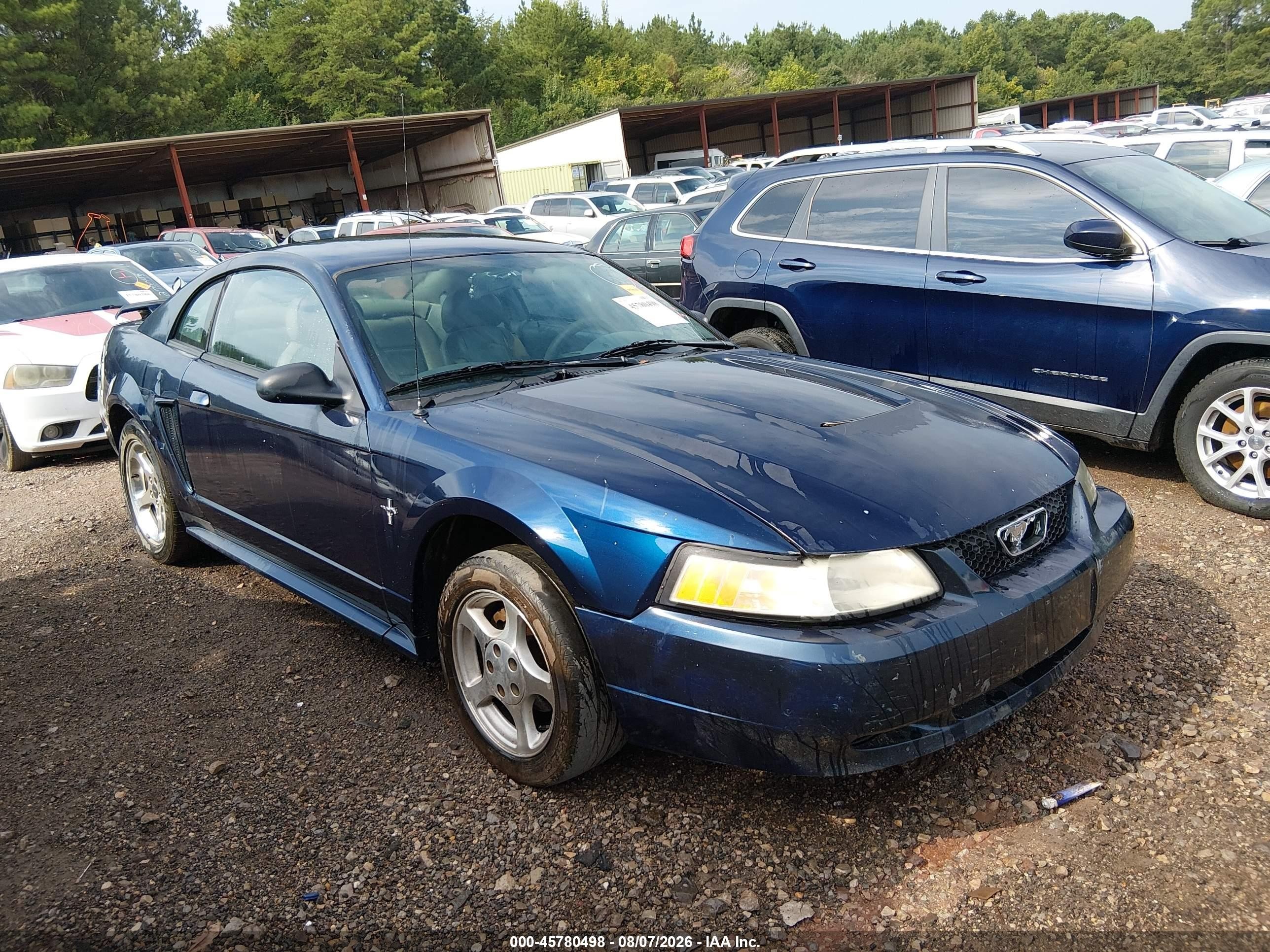 2003 Ford Mustang   Blue vin: 1FAFP40493F351559