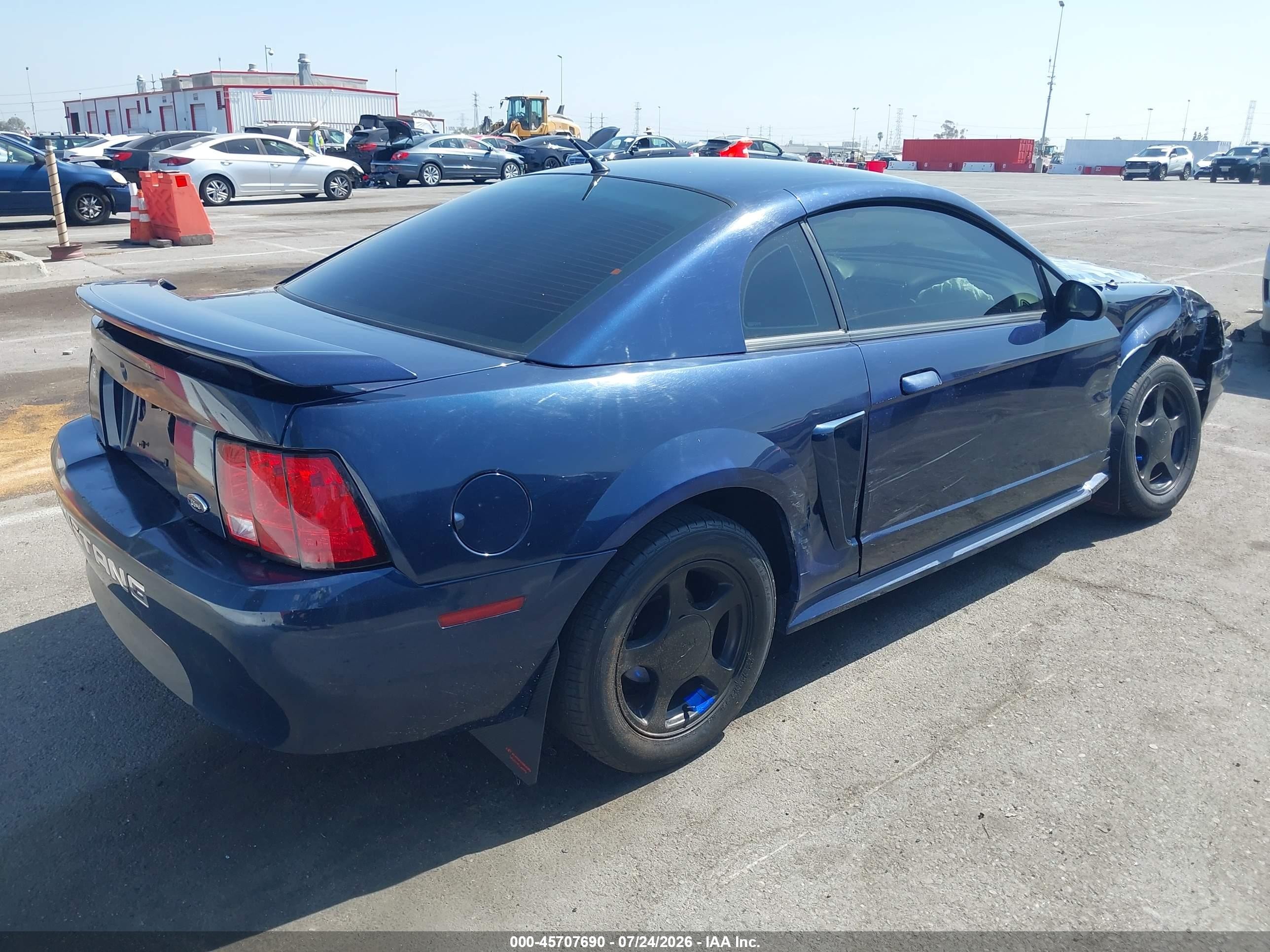 2003 Ford Mustang   Blue vin: 1FAFP40493F445196