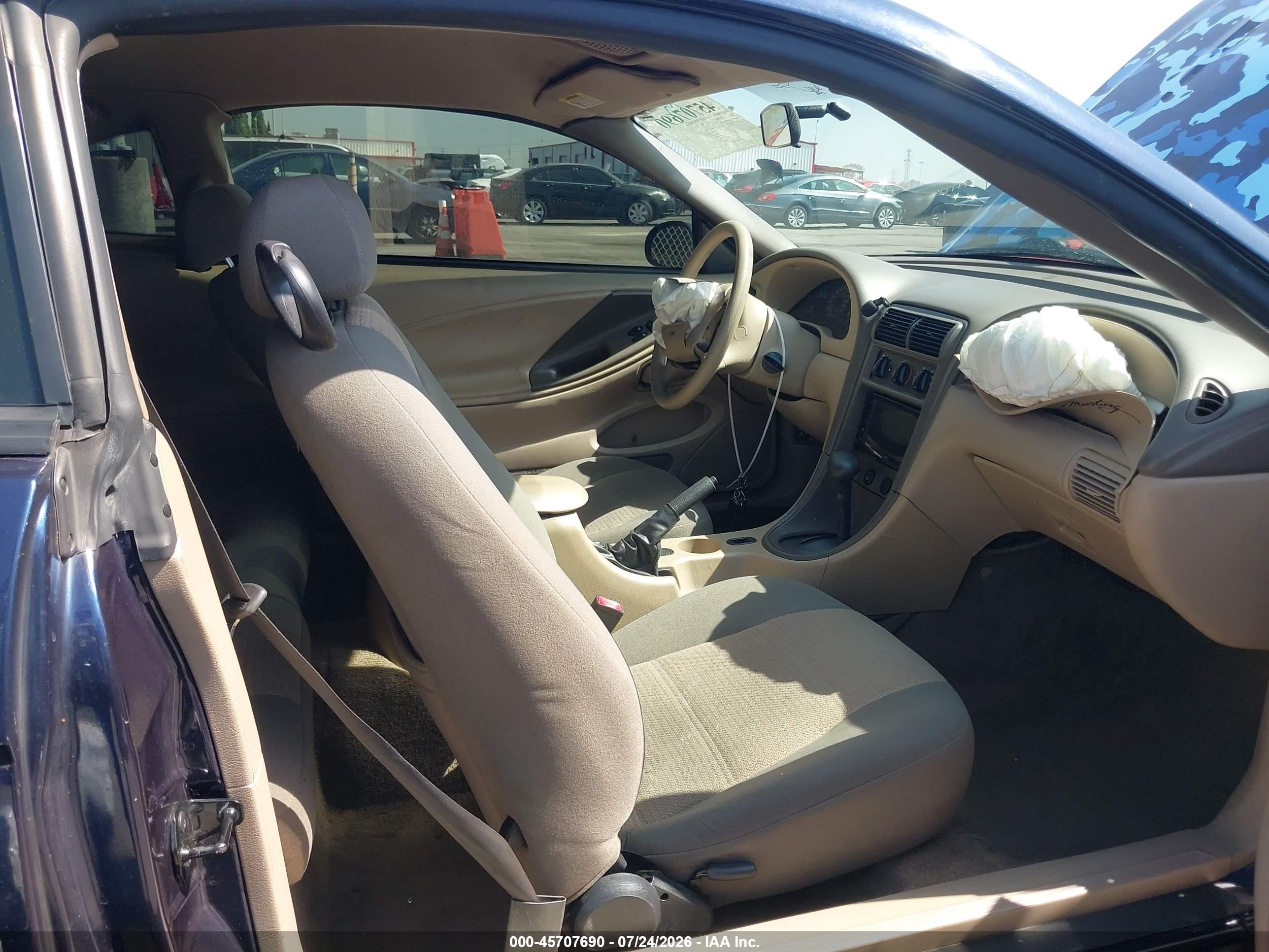 2003 Ford Mustang   Blue vin: 1FAFP40493F445196