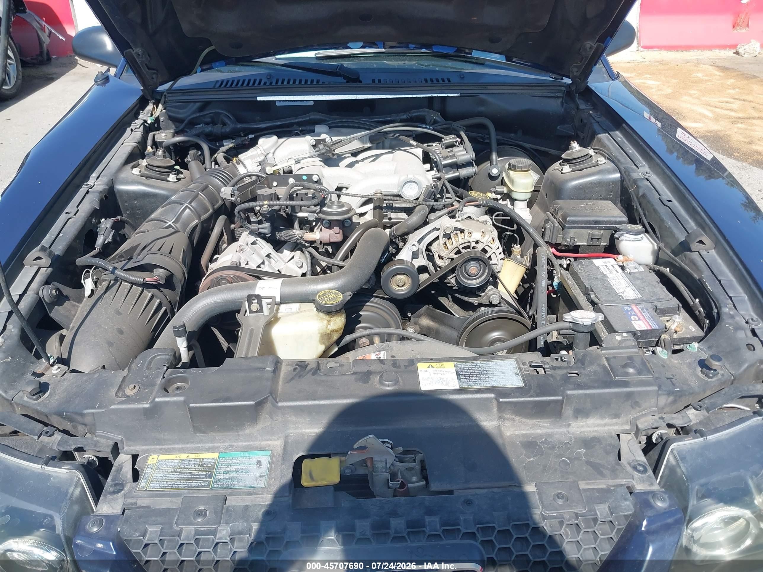 2003 Ford Mustang   Blue vin: 1FAFP40493F445196