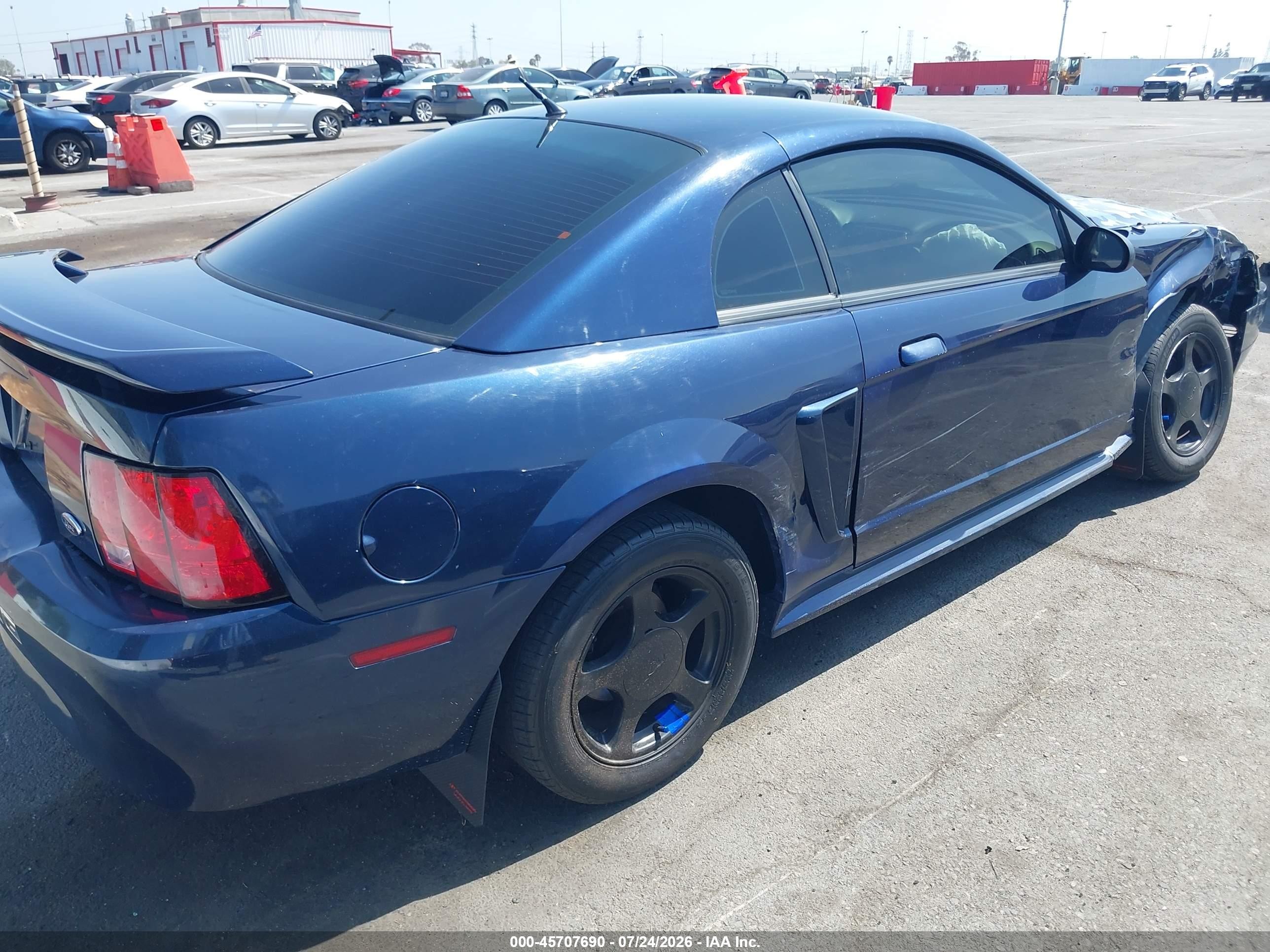 2003 Ford Mustang   Blue vin: 1FAFP40493F445196