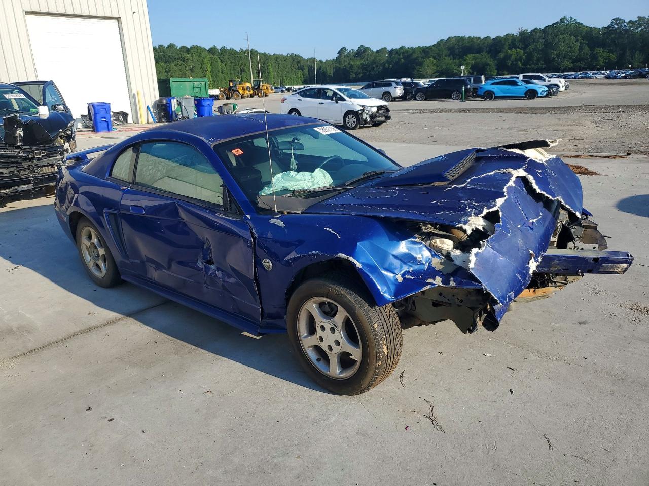 2004 Ford Mustang Blue vin: 1FAFP40494F125023