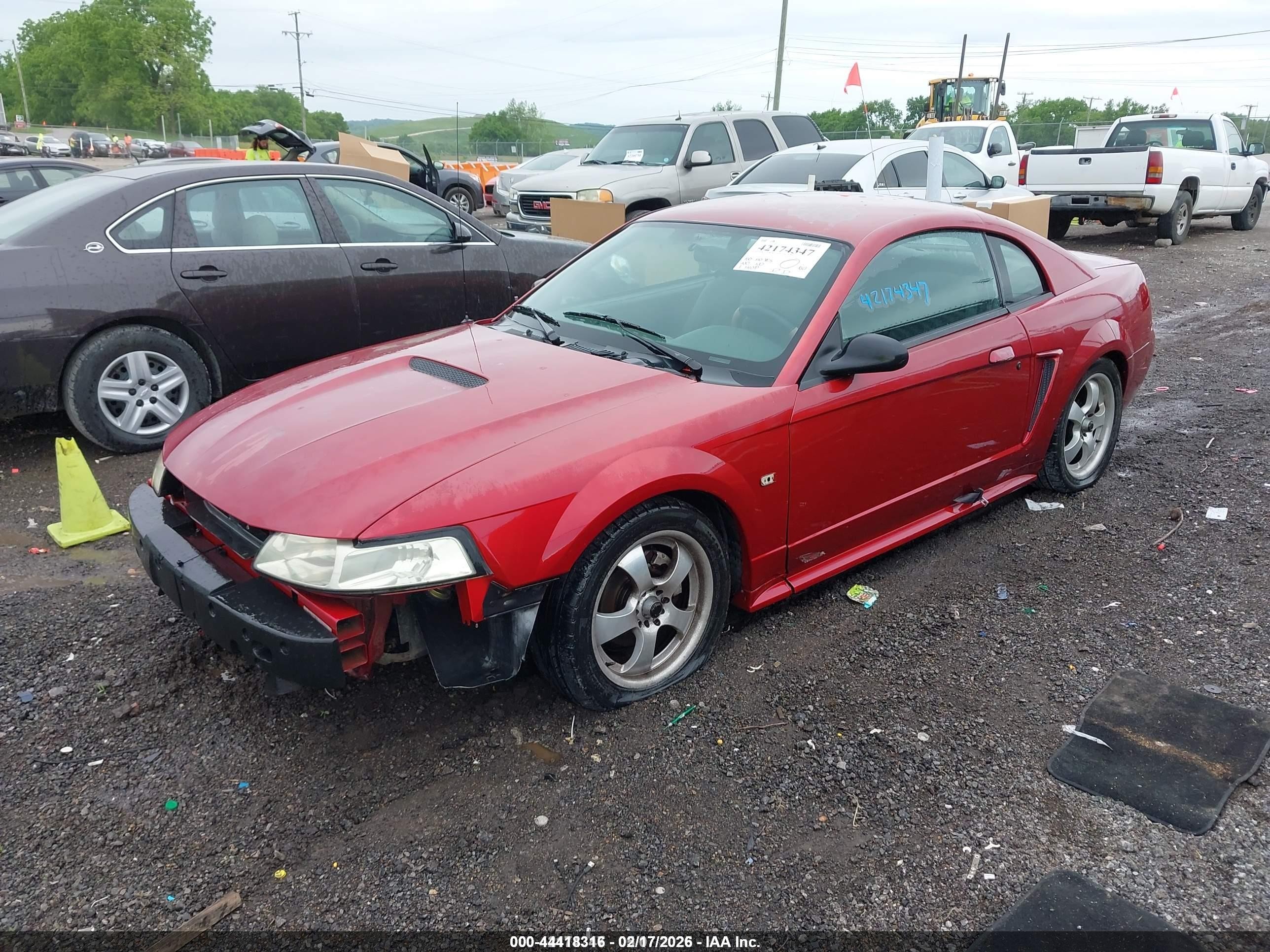 2000 Ford Mustang   Burgundy vin: 1FAFP4049YF303390