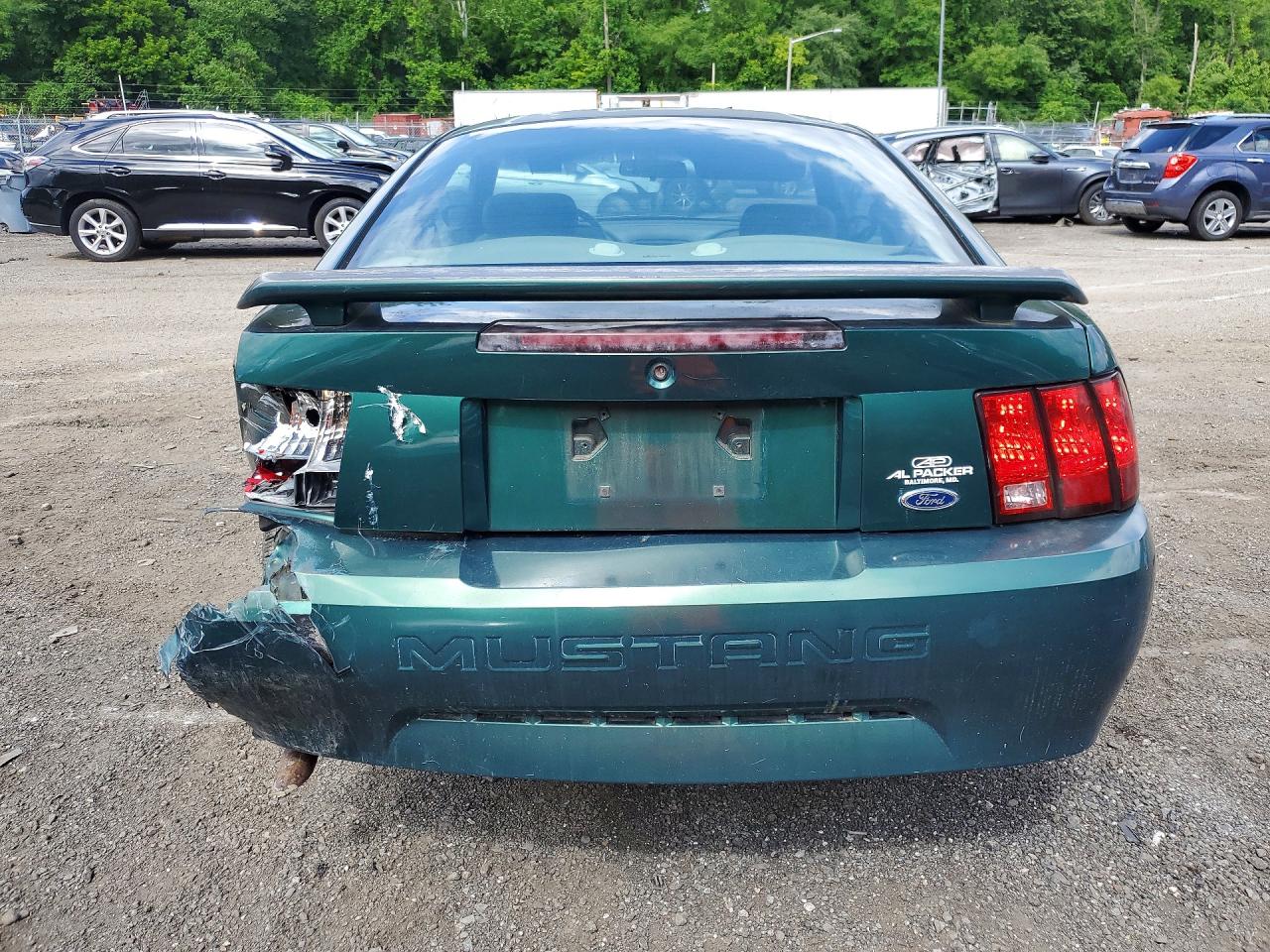 2001 Ford Mustang Green vin: 1FAFP404X1F160570