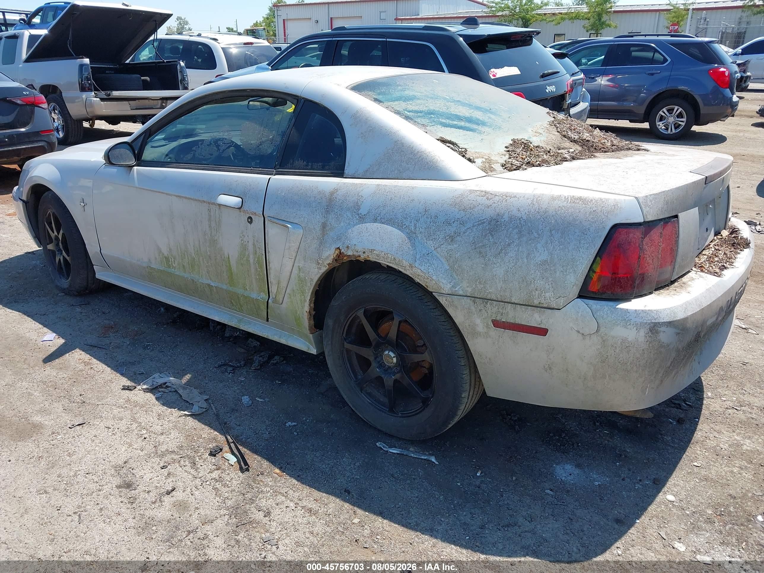 2002 Ford Mustang Deluxe/premium/standard Silver vin: 1FAFP404X2F202916