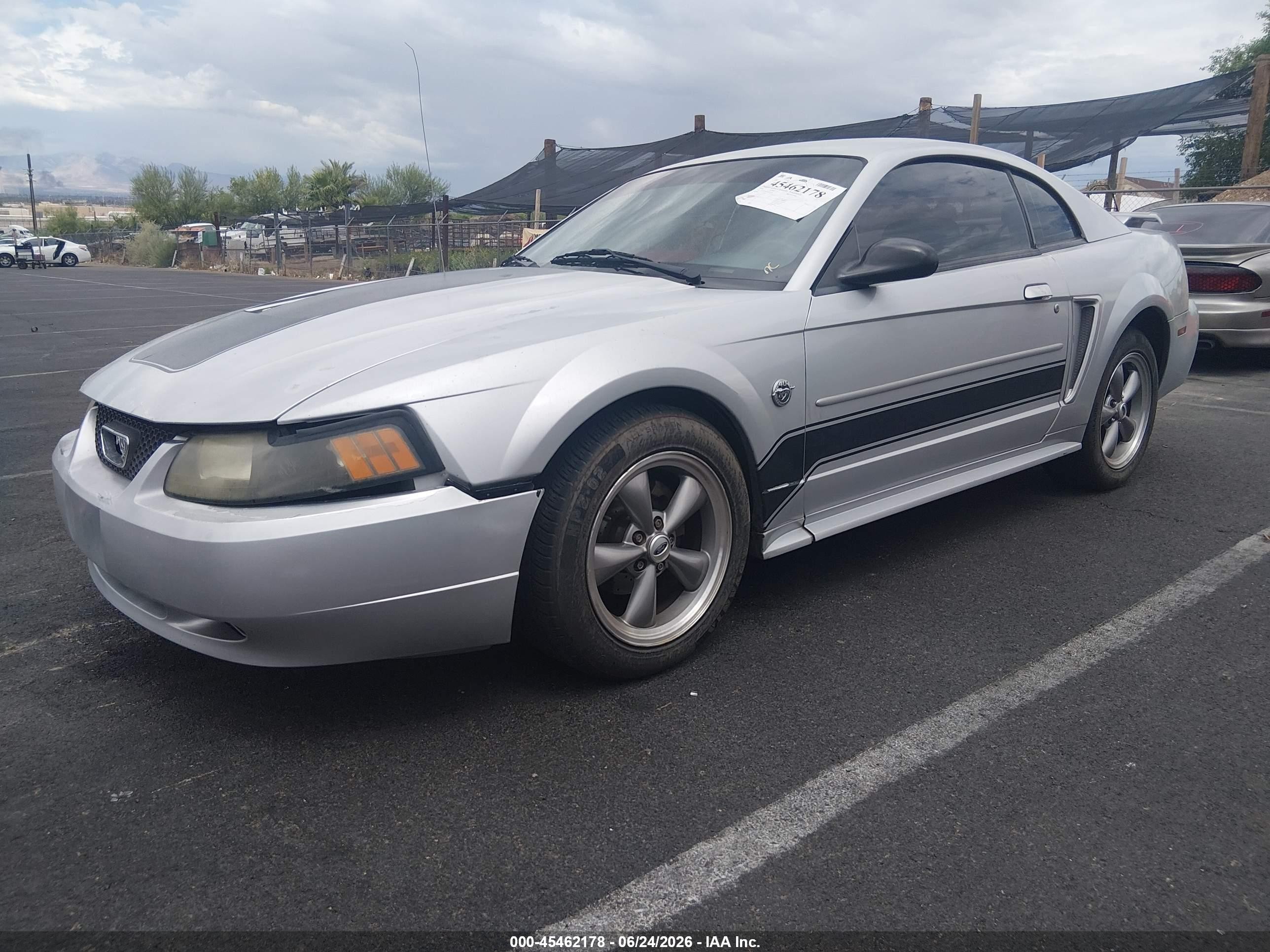 2004 Ford Mustang   Silver vin: 1FAFP40614F220385
