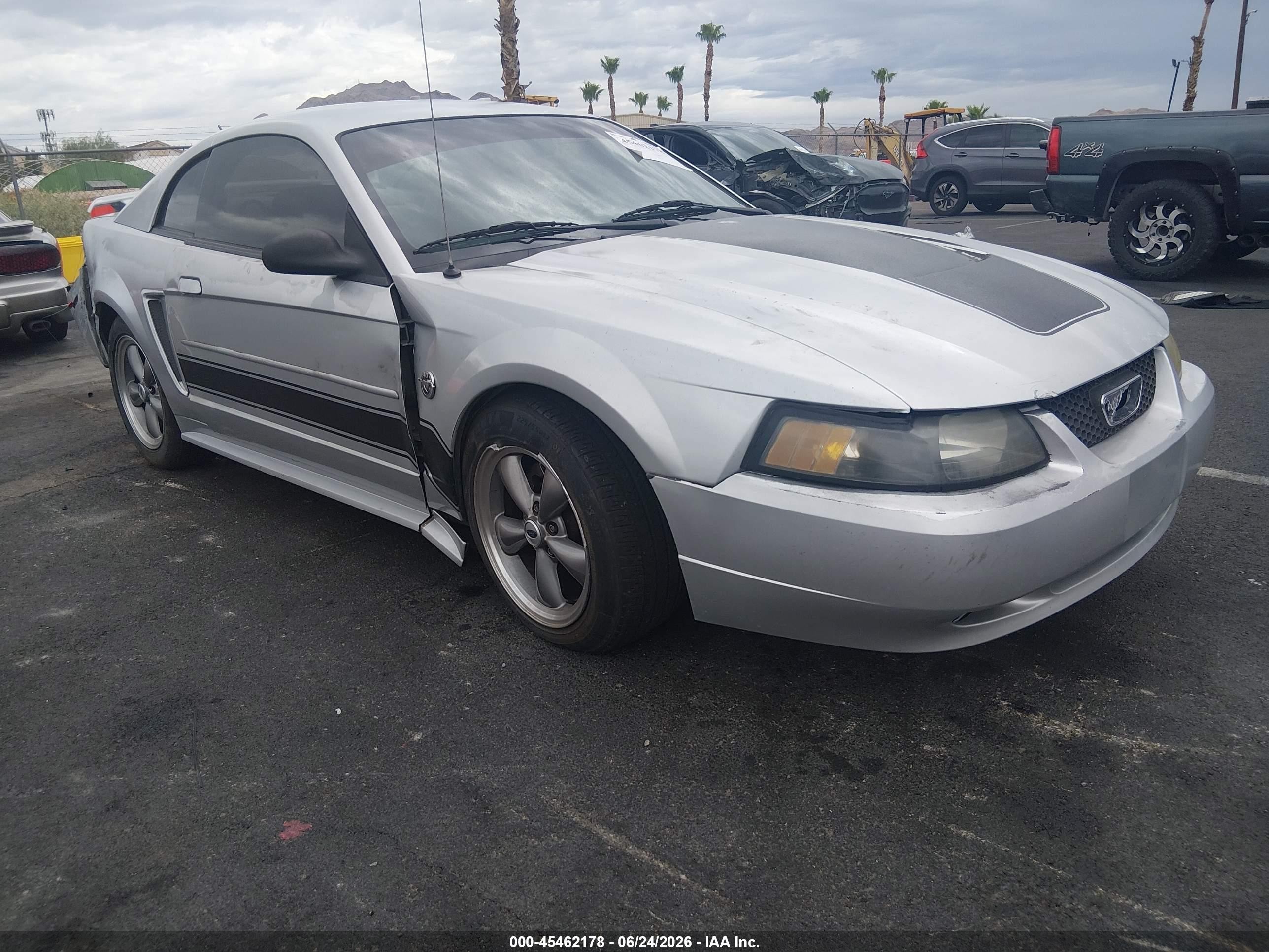 2004 Ford Mustang   Silver vin: 1FAFP40614F220385