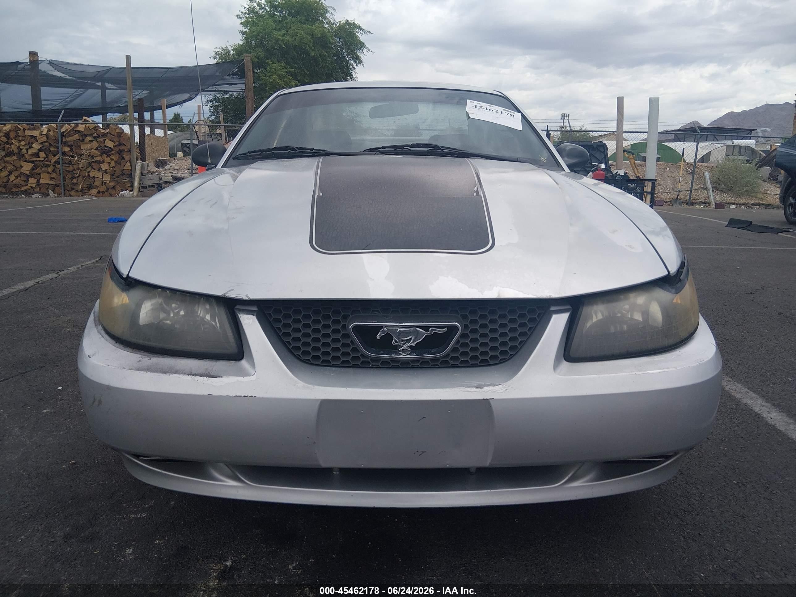 2004 Ford Mustang   Silver vin: 1FAFP40614F220385