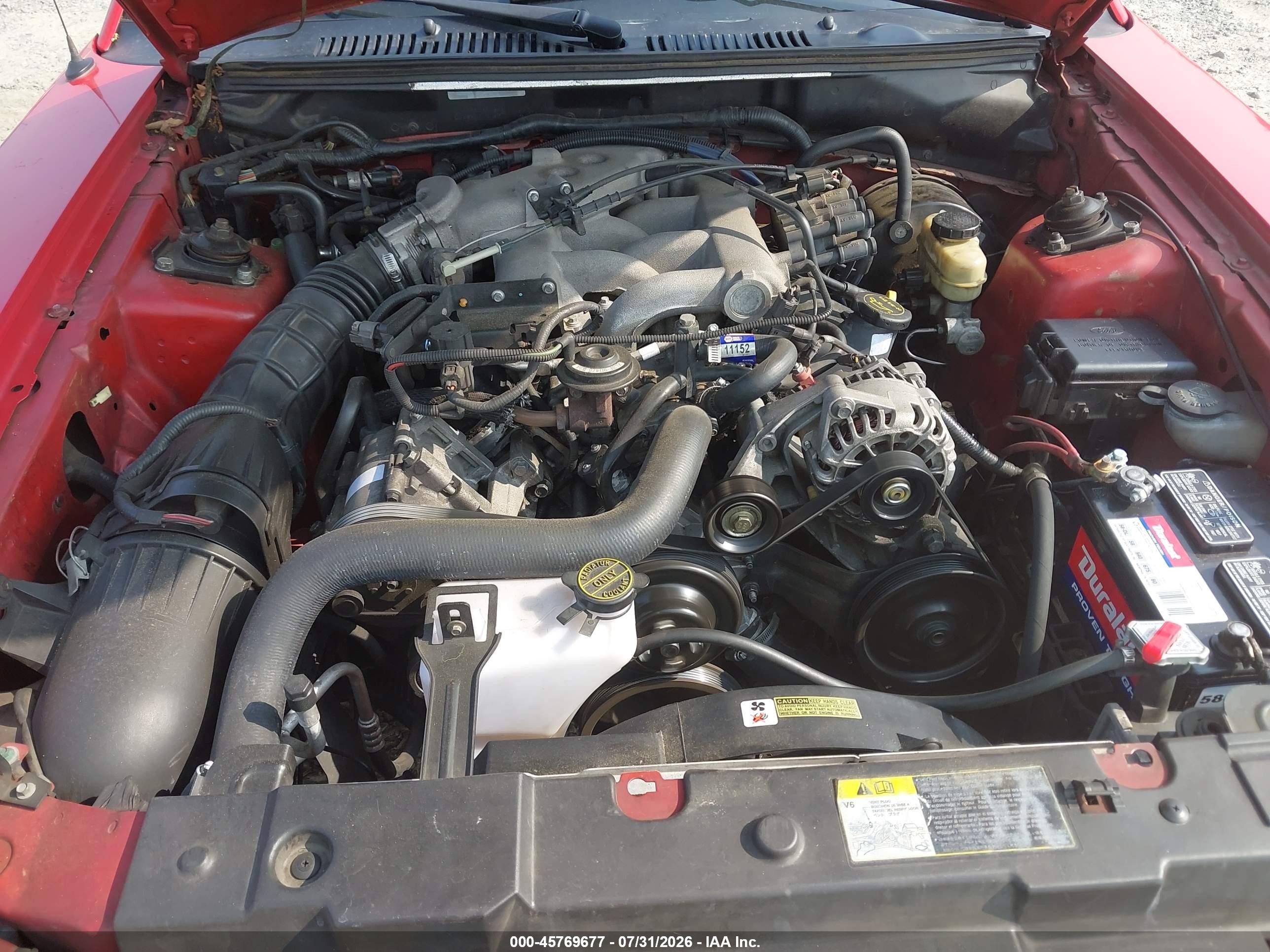2004 Ford Mustang   Red vin: 1FAFP40624F146281