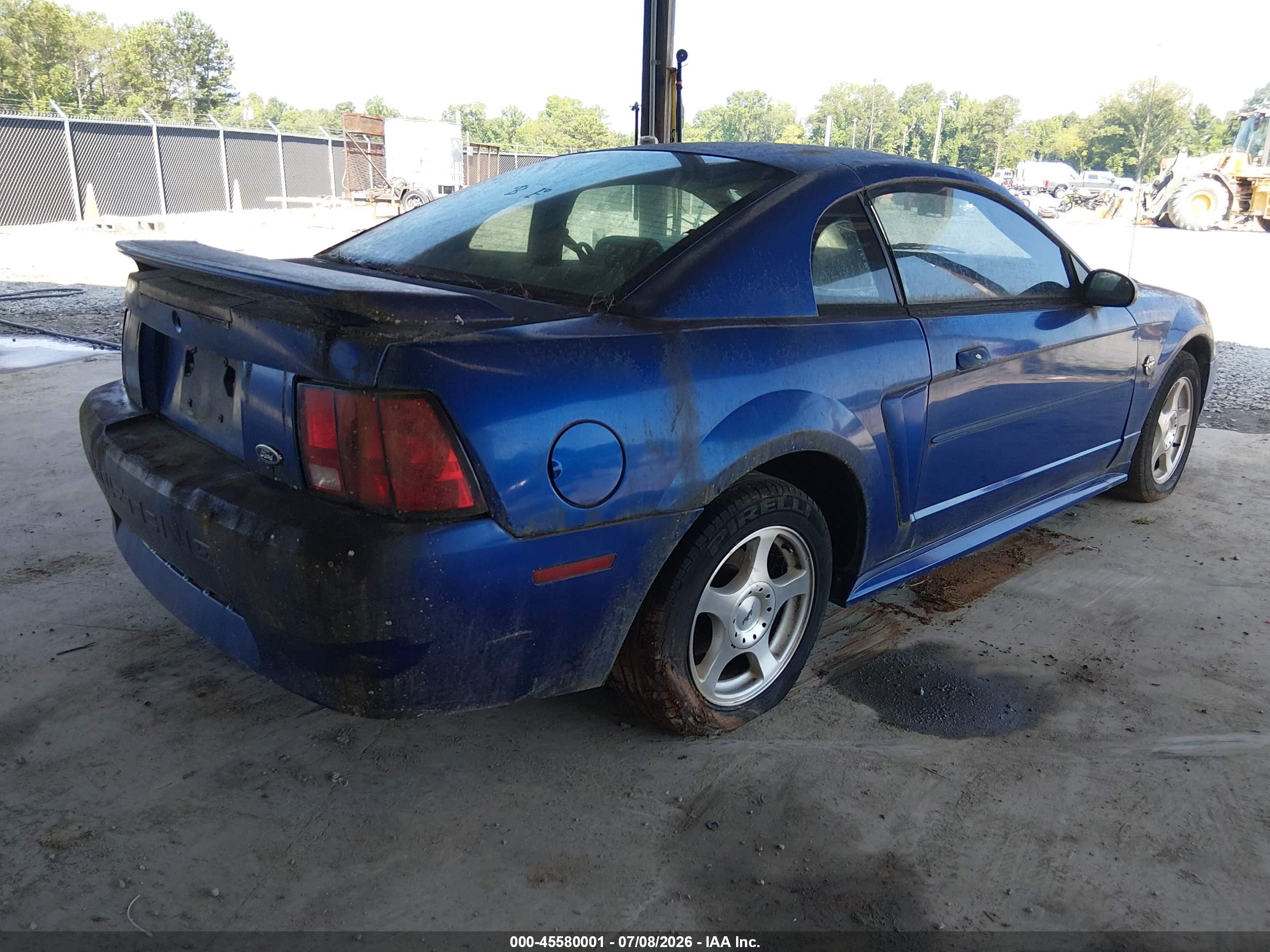 2004 Ford Mustang   Blue vin: 1FAFP40634F227354