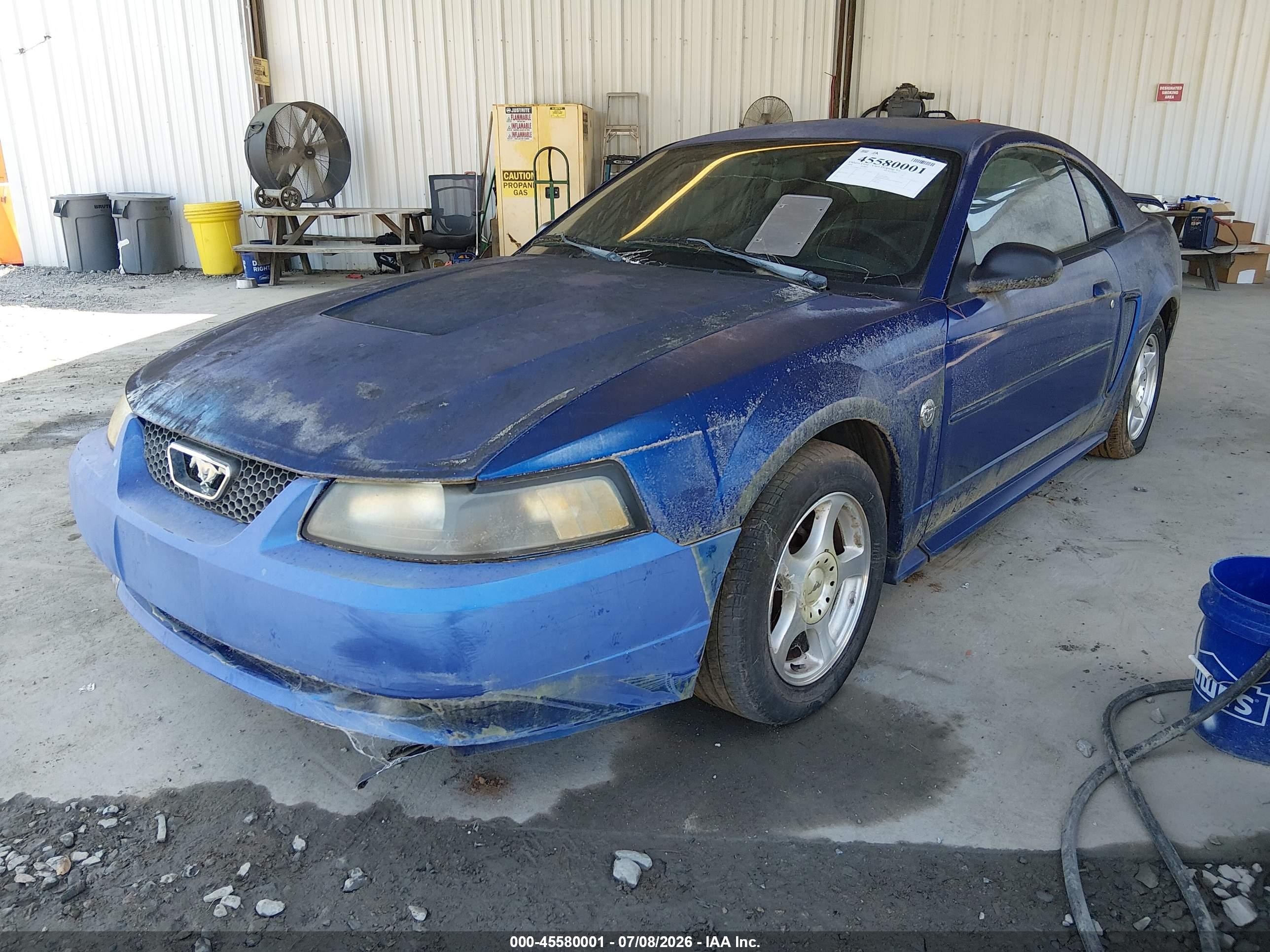 2004 Ford Mustang   Blue vin: 1FAFP40634F227354
