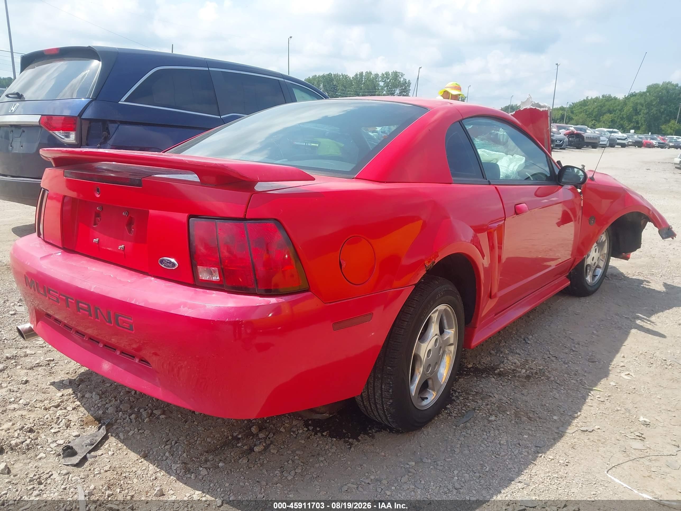 2004 Ford Mustang Red vin: 1FAFP40644F190122