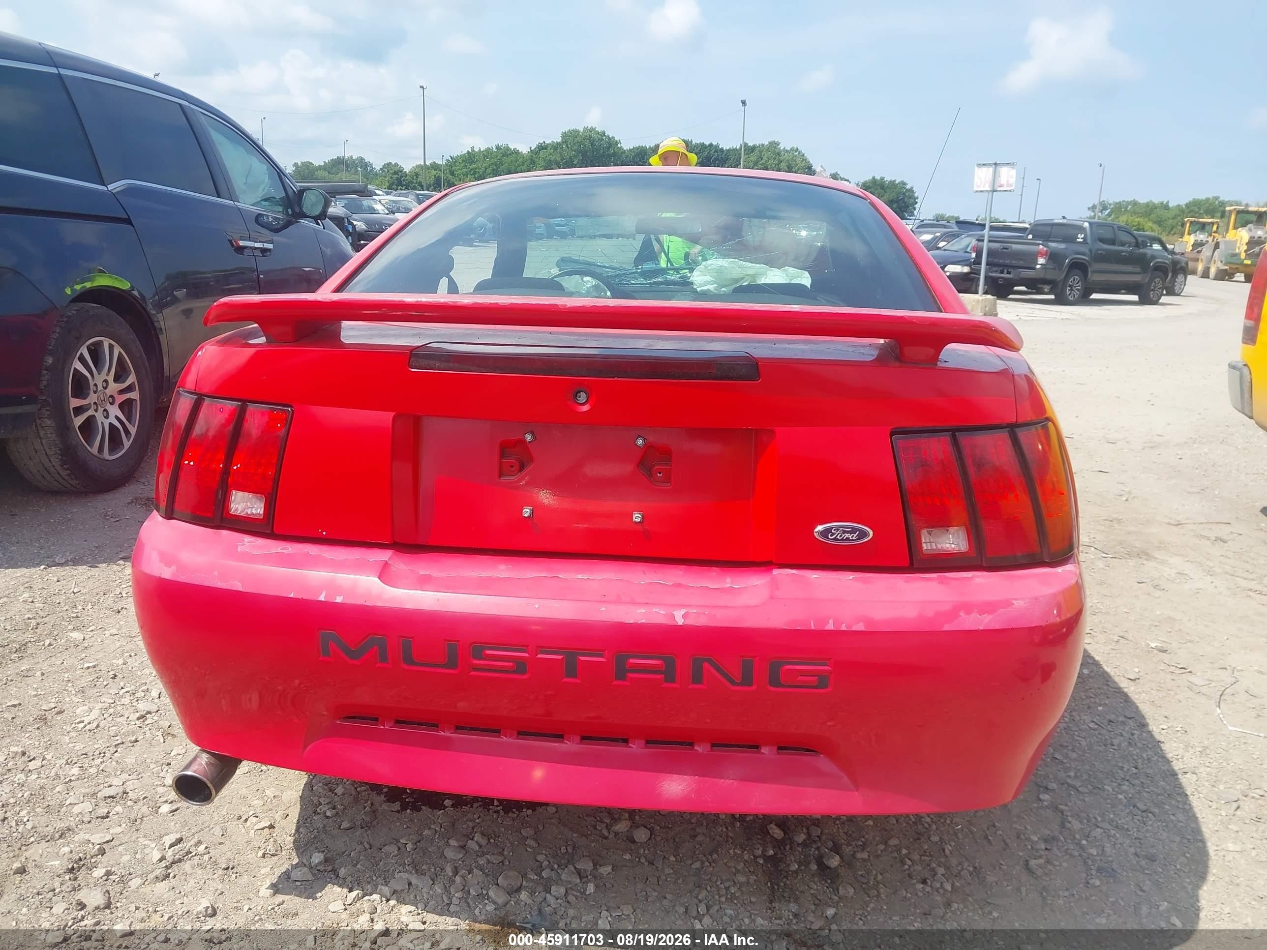 2004 Ford Mustang Red vin: 1FAFP40644F190122