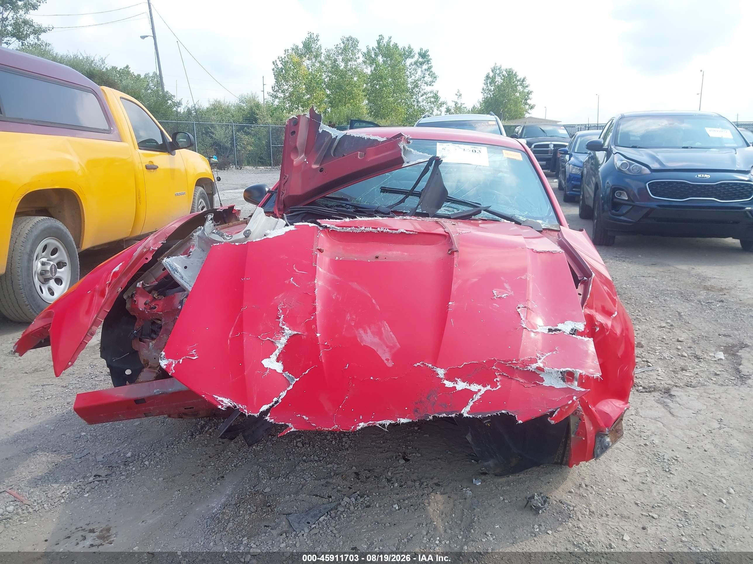2004 Ford Mustang Red vin: 1FAFP40644F190122