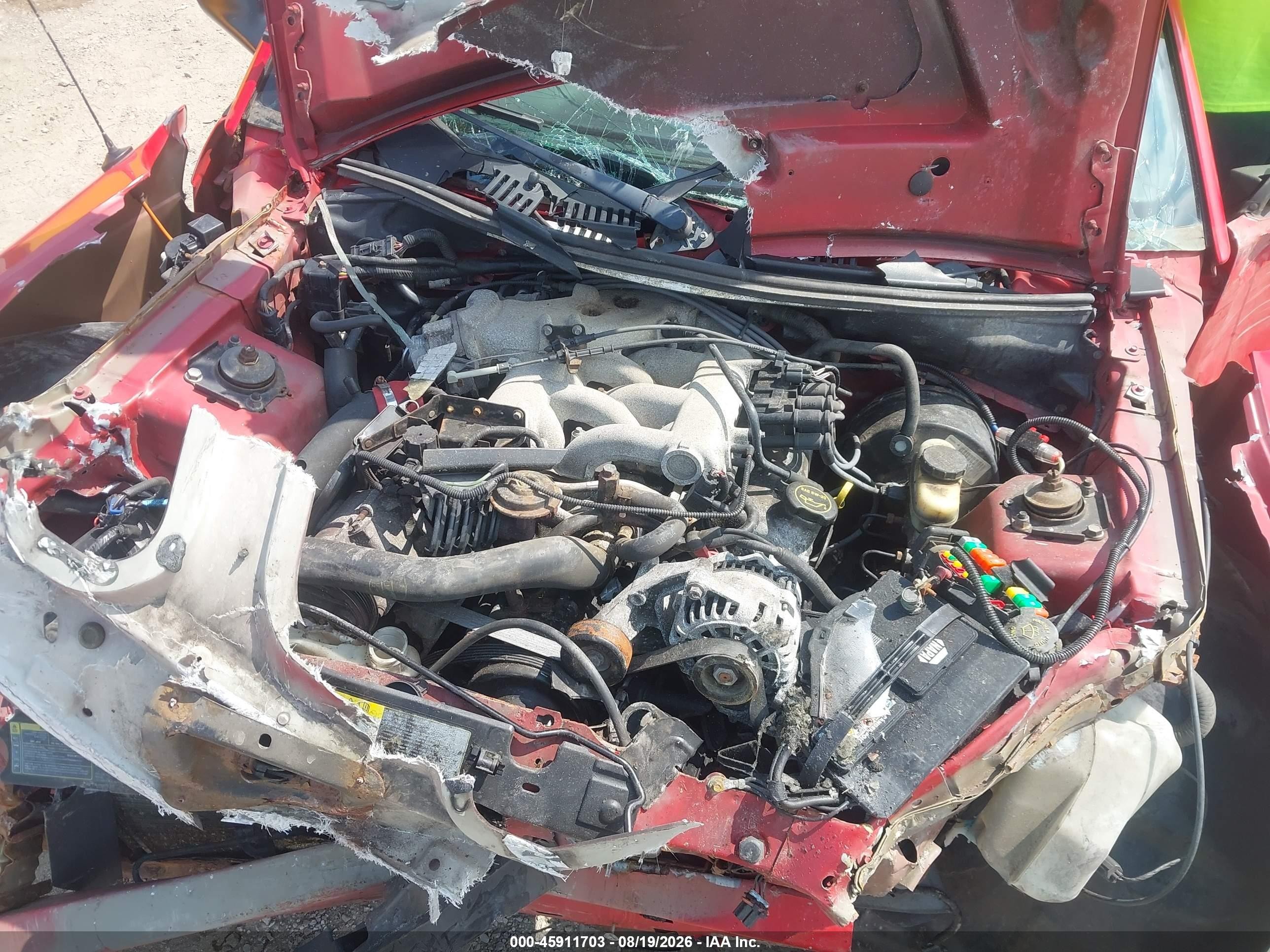2004 Ford Mustang Red vin: 1FAFP40644F190122