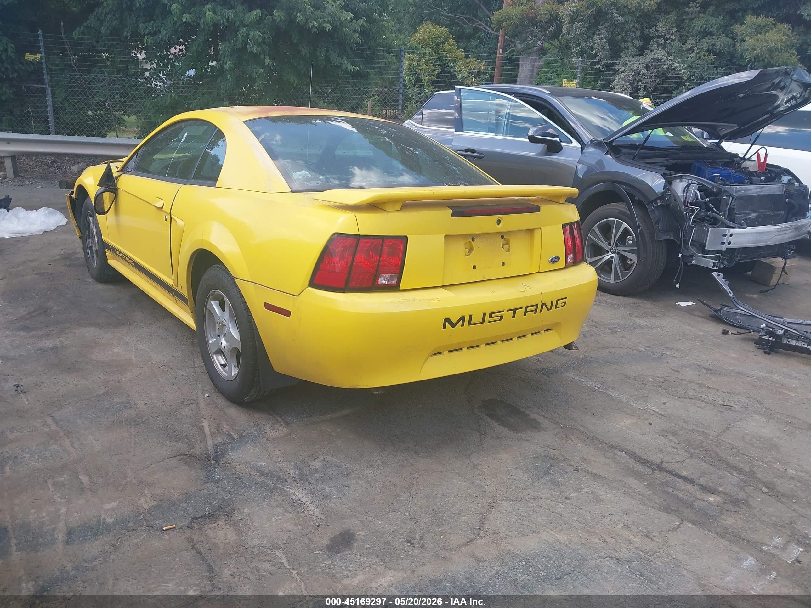 2004 Ford Mustang Yellow vin: 1FAFP40654F144721