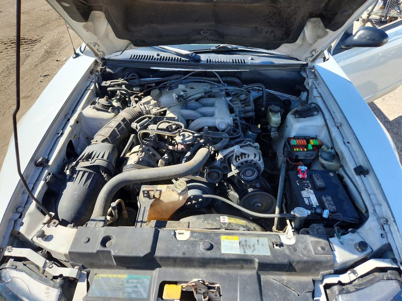 2004 Ford Mustang White vin: 1FAFP40654F174107