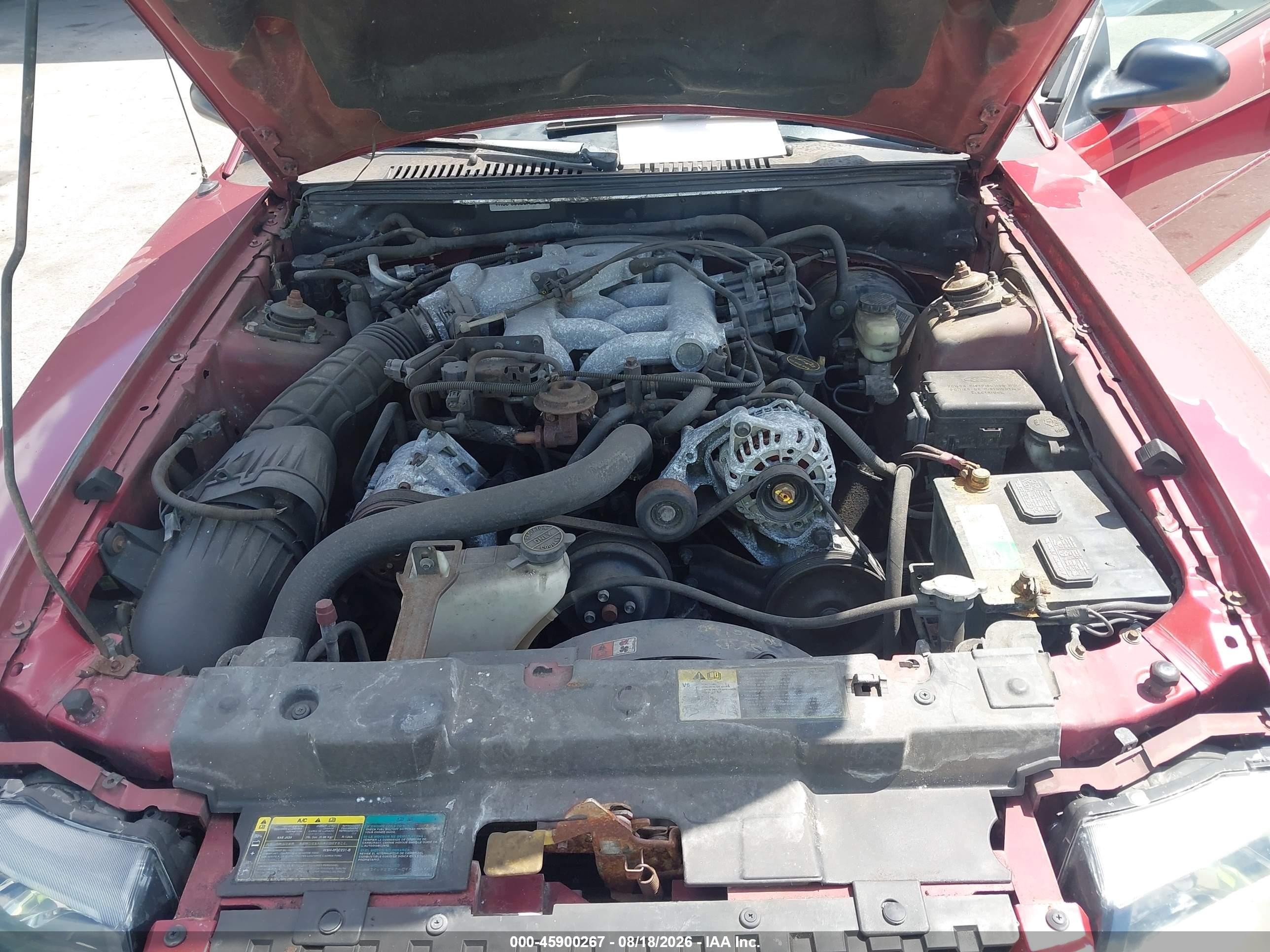 2004 Ford Mustang   Red vin: 1FAFP40664F218387