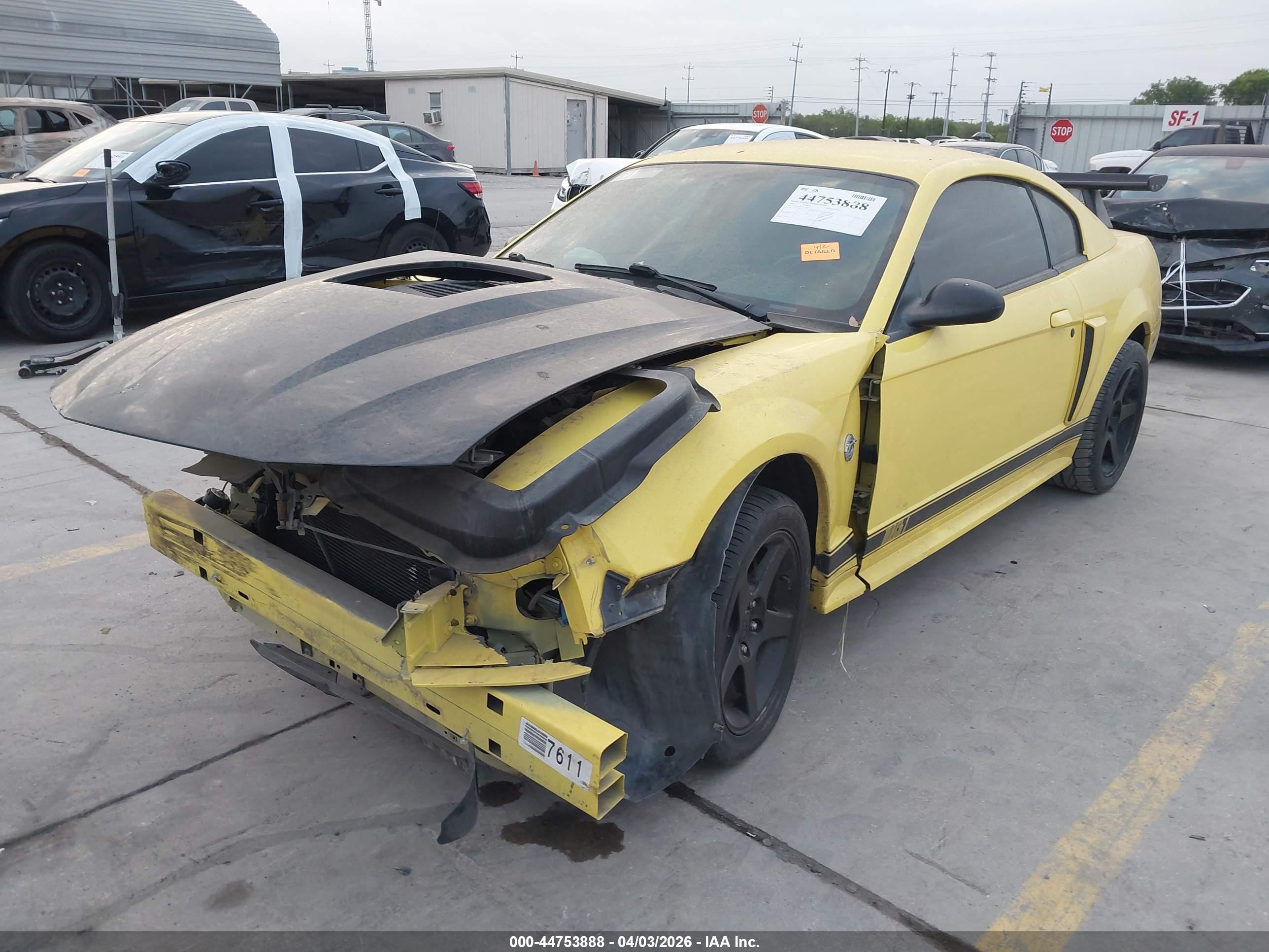 2003 Ford Mustang Mach 1 Yellow vin: 1FAFP42R03F424424