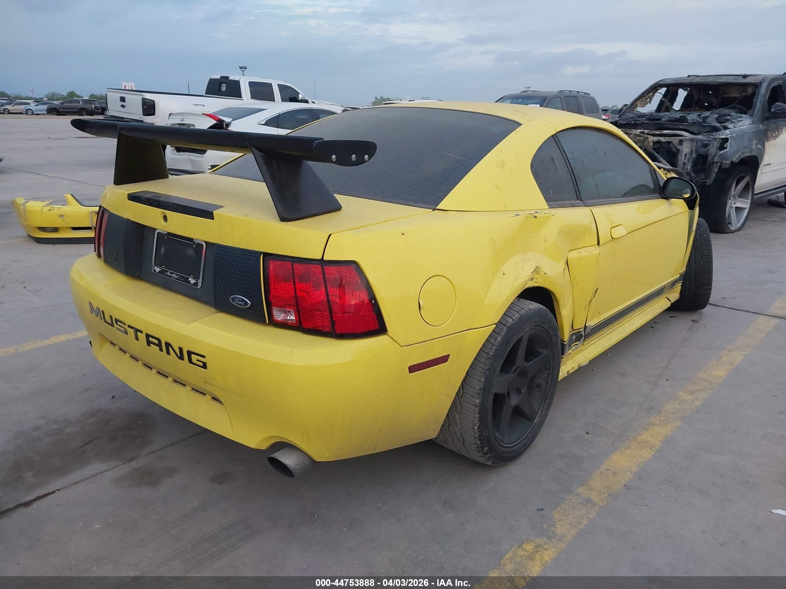 2003 Ford Mustang Mach 1 Yellow vin: 1FAFP42R03F424424