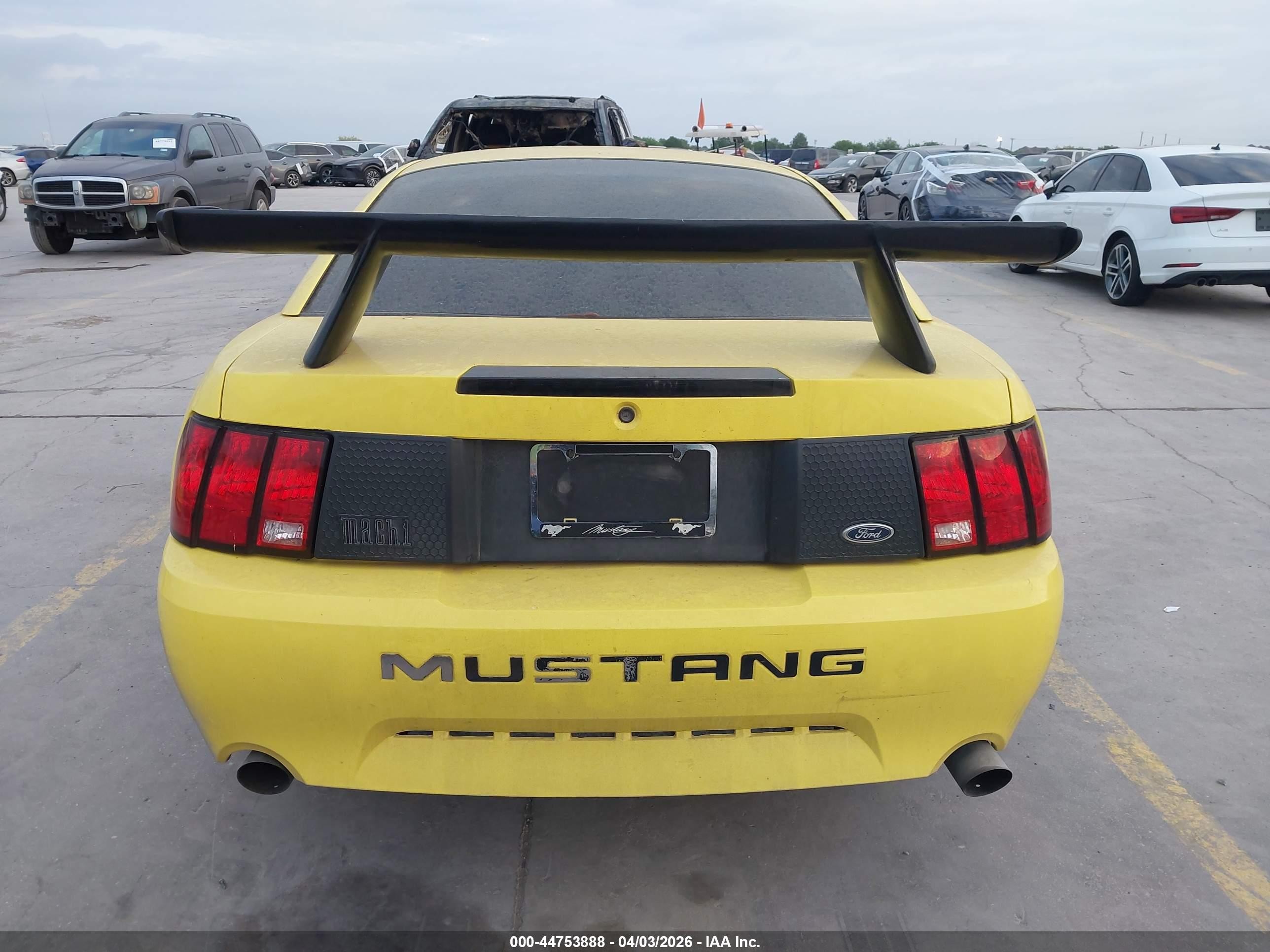 2003 Ford Mustang Mach 1 Yellow vin: 1FAFP42R03F424424