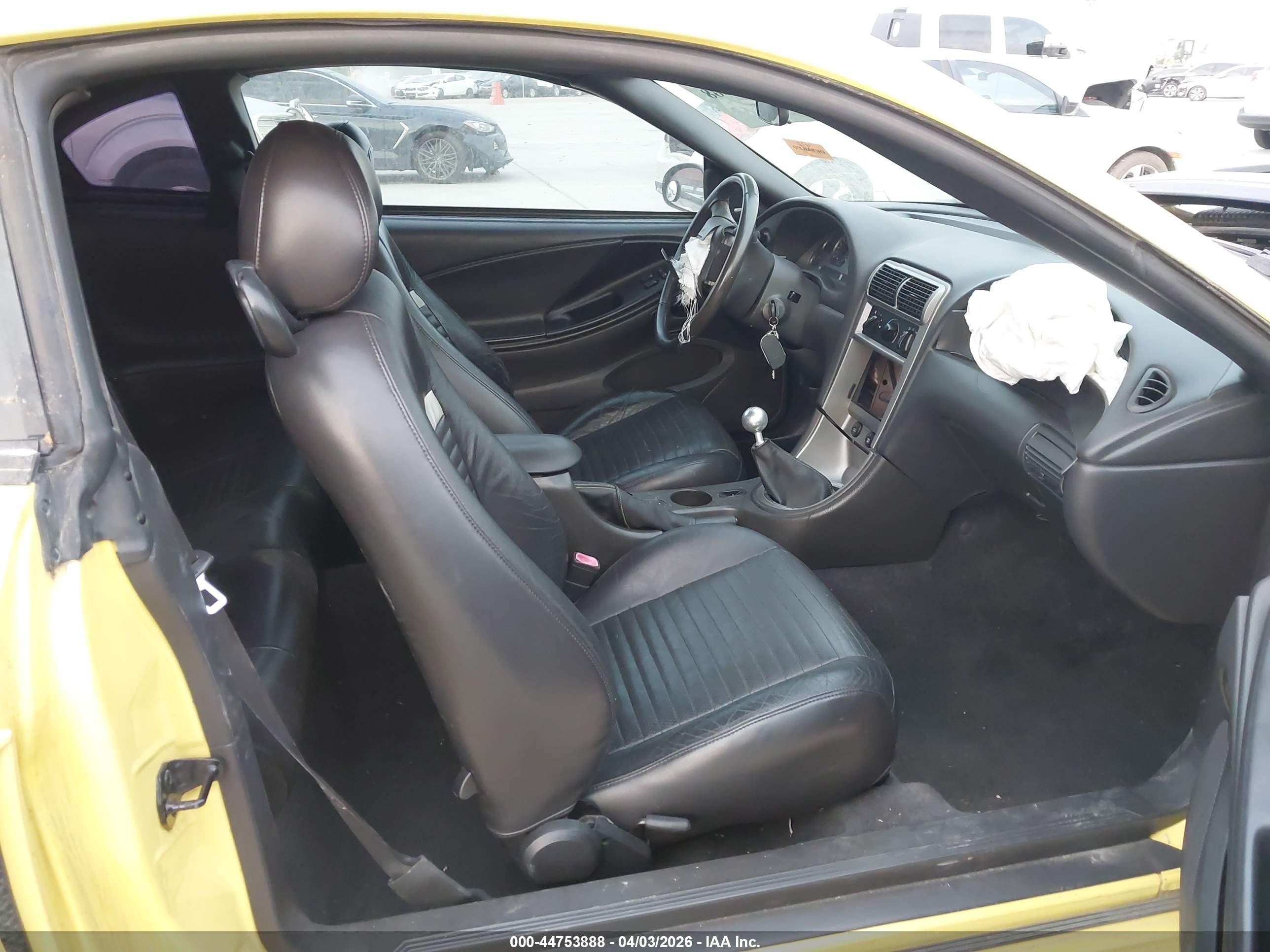 2003 Ford Mustang Mach 1 Yellow vin: 1FAFP42R03F424424