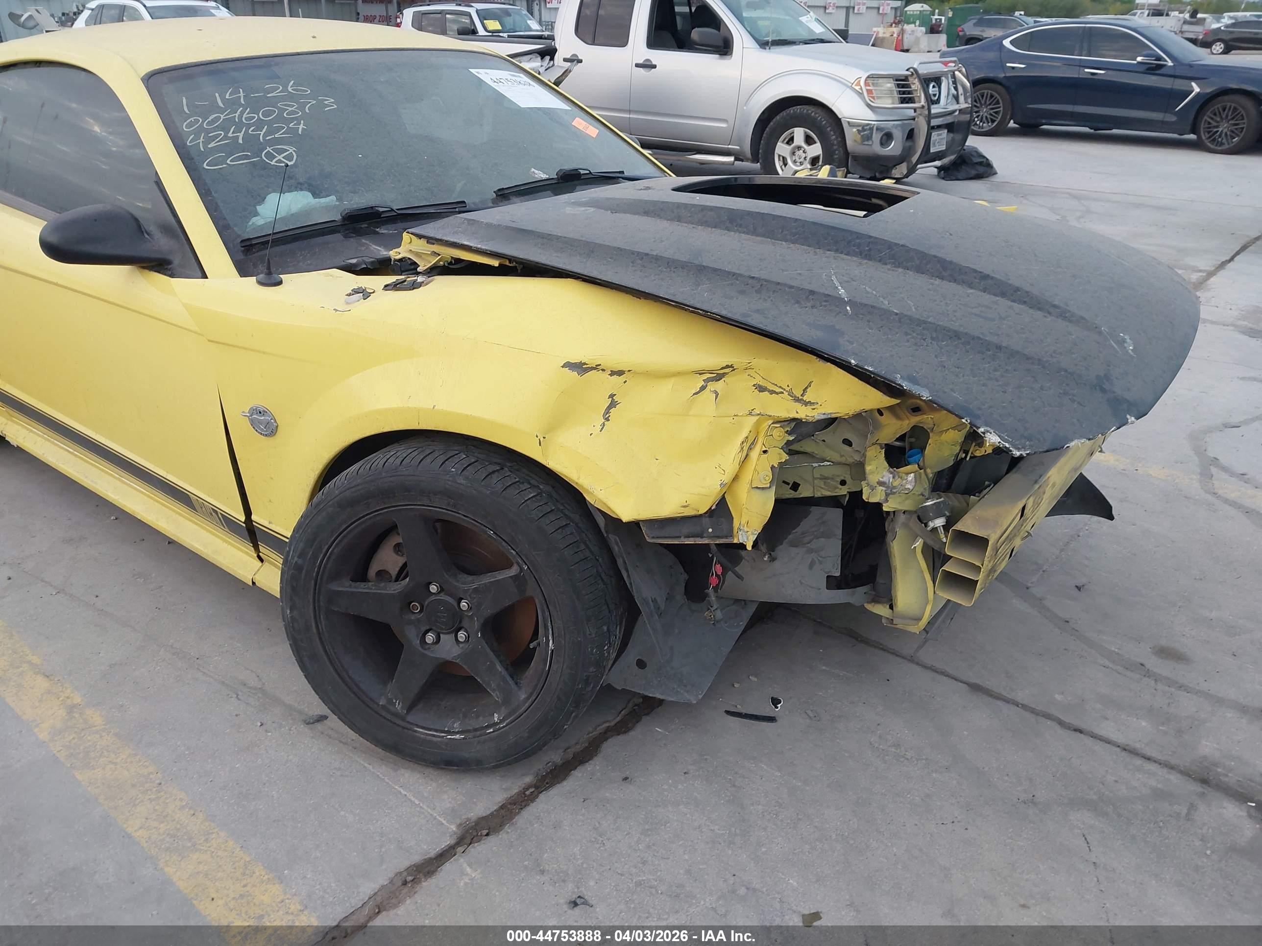 2003 Ford Mustang Mach 1 Yellow vin: 1FAFP42R03F424424