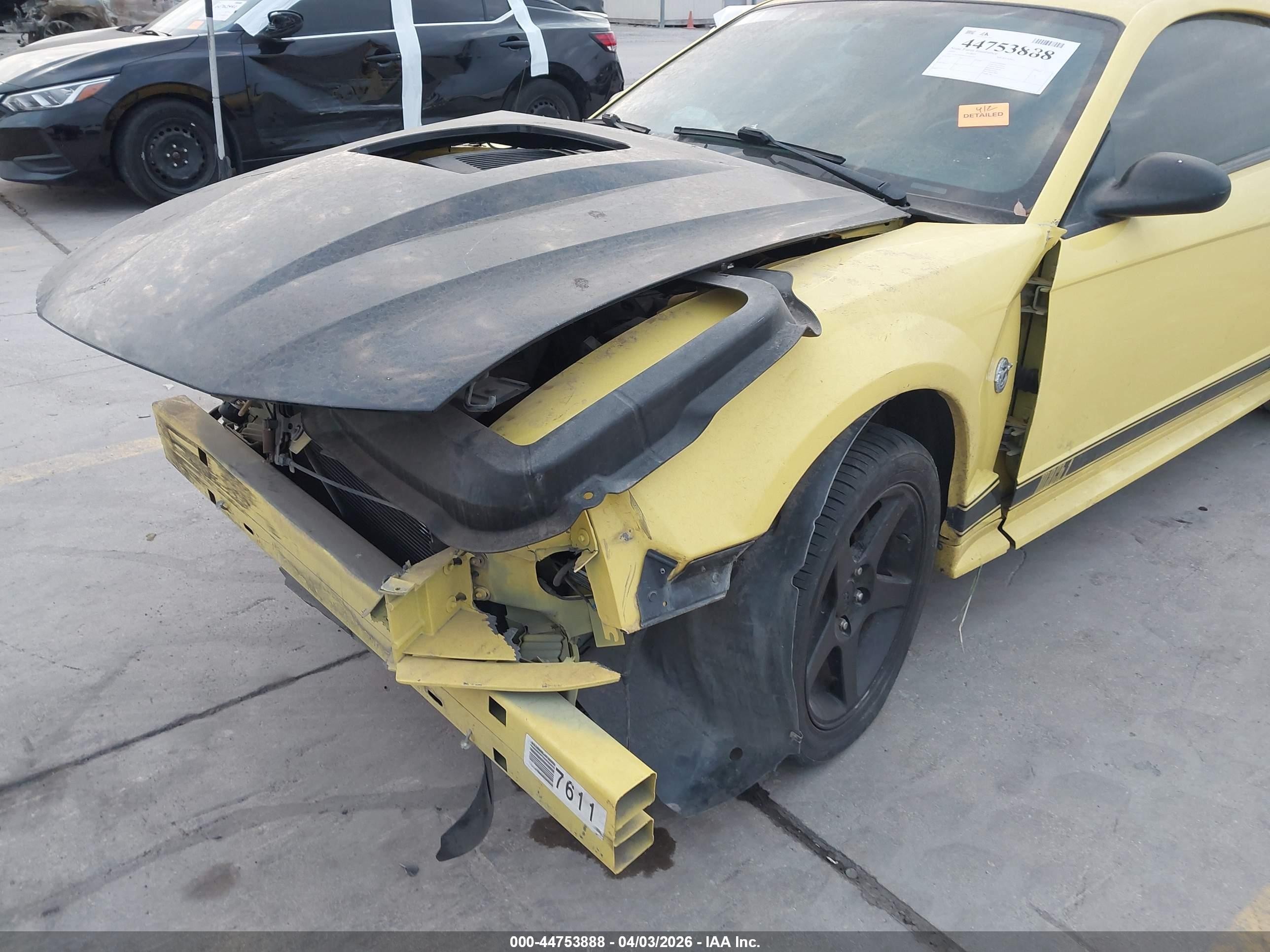 2003 Ford Mustang Mach 1 Yellow vin: 1FAFP42R03F424424