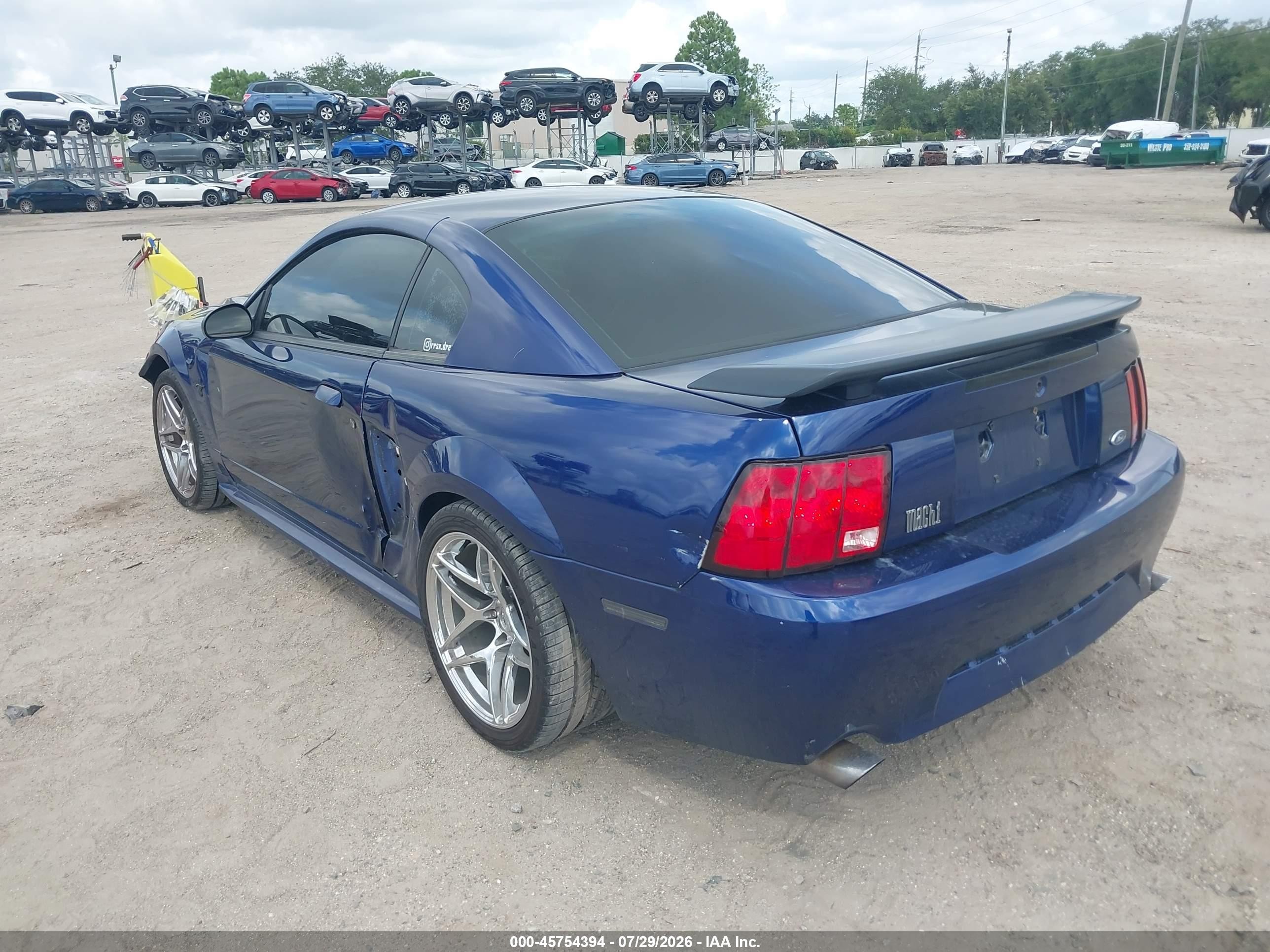 2003 Ford Mustang Mach 1 Blue vin: 1FAFP42R53F429702