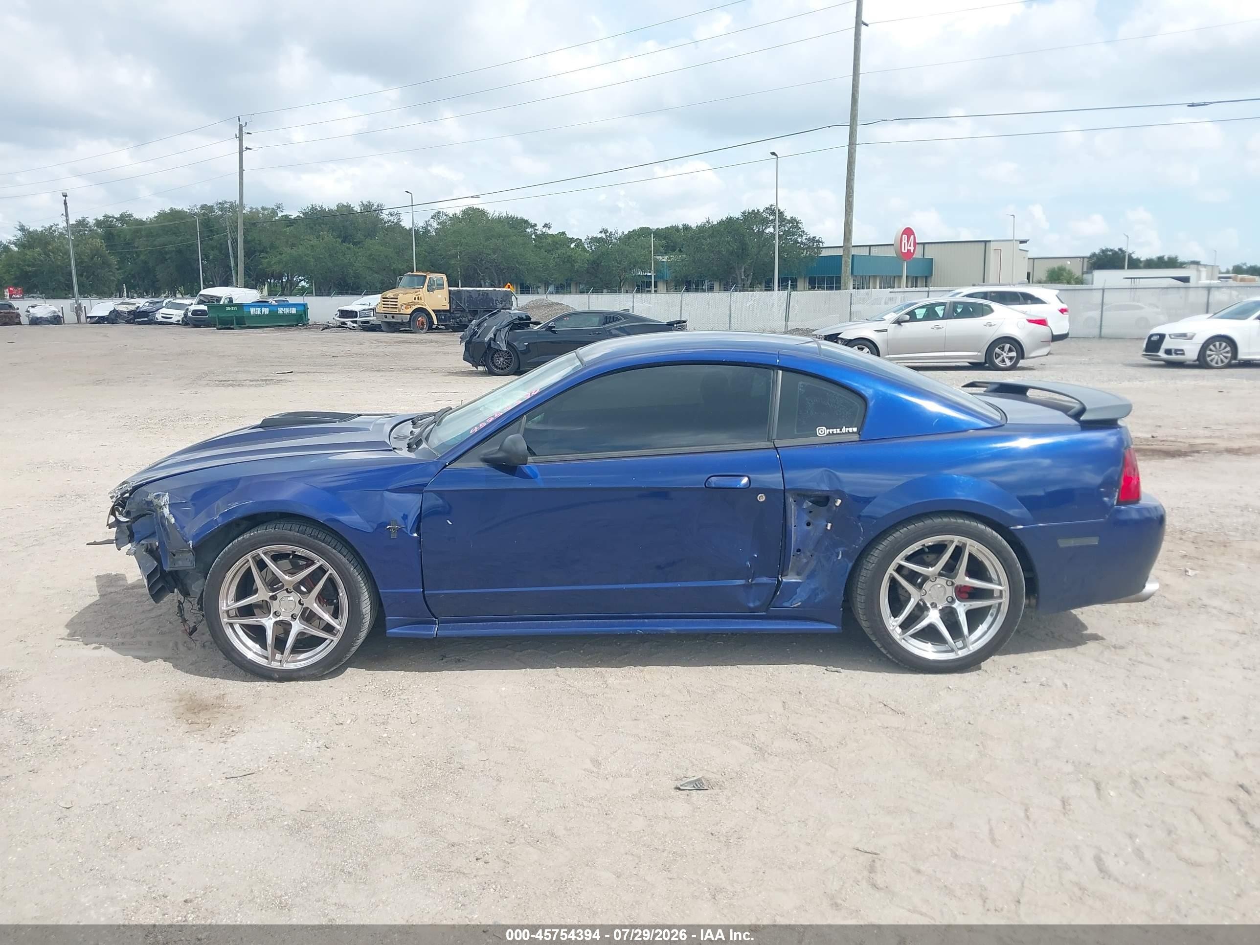 2003 Ford Mustang Mach 1 Blue vin: 1FAFP42R53F429702