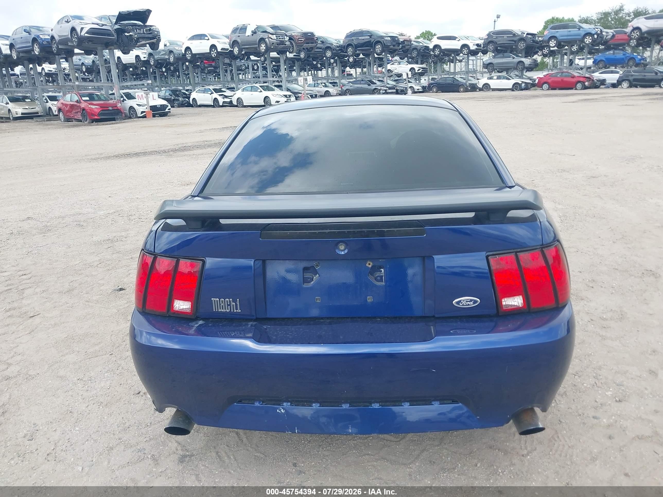 2003 Ford Mustang Mach 1 Blue vin: 1FAFP42R53F429702