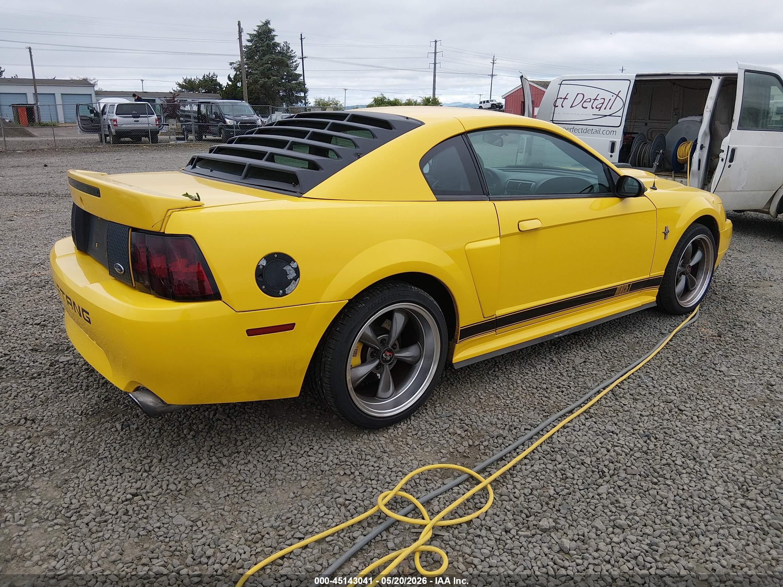 2004 Ford Mustang Mach 1 Yellow vin: 1FAFP42R74F140404