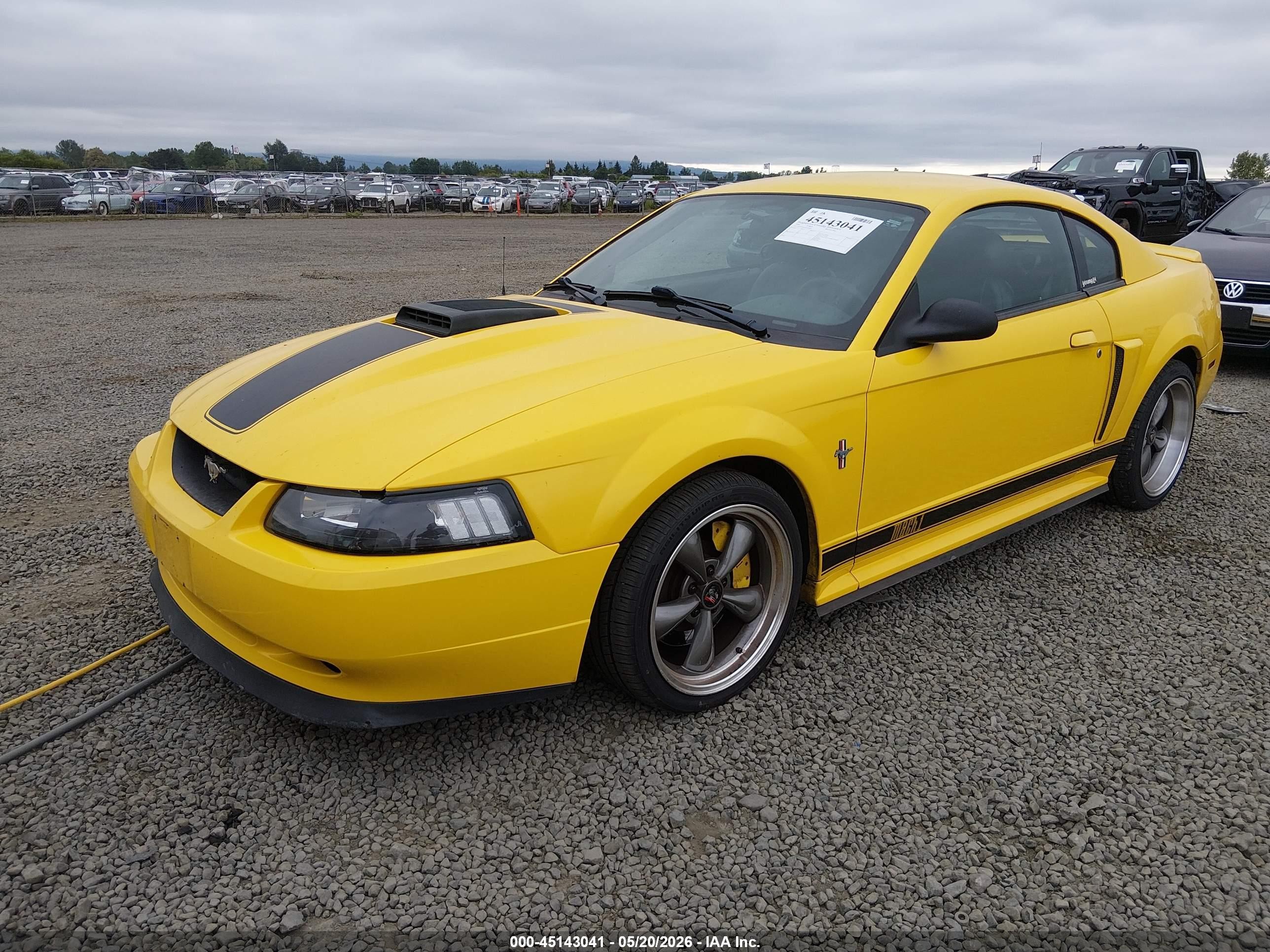 2004 Ford Mustang Mach 1 Yellow vin: 1FAFP42R74F140404