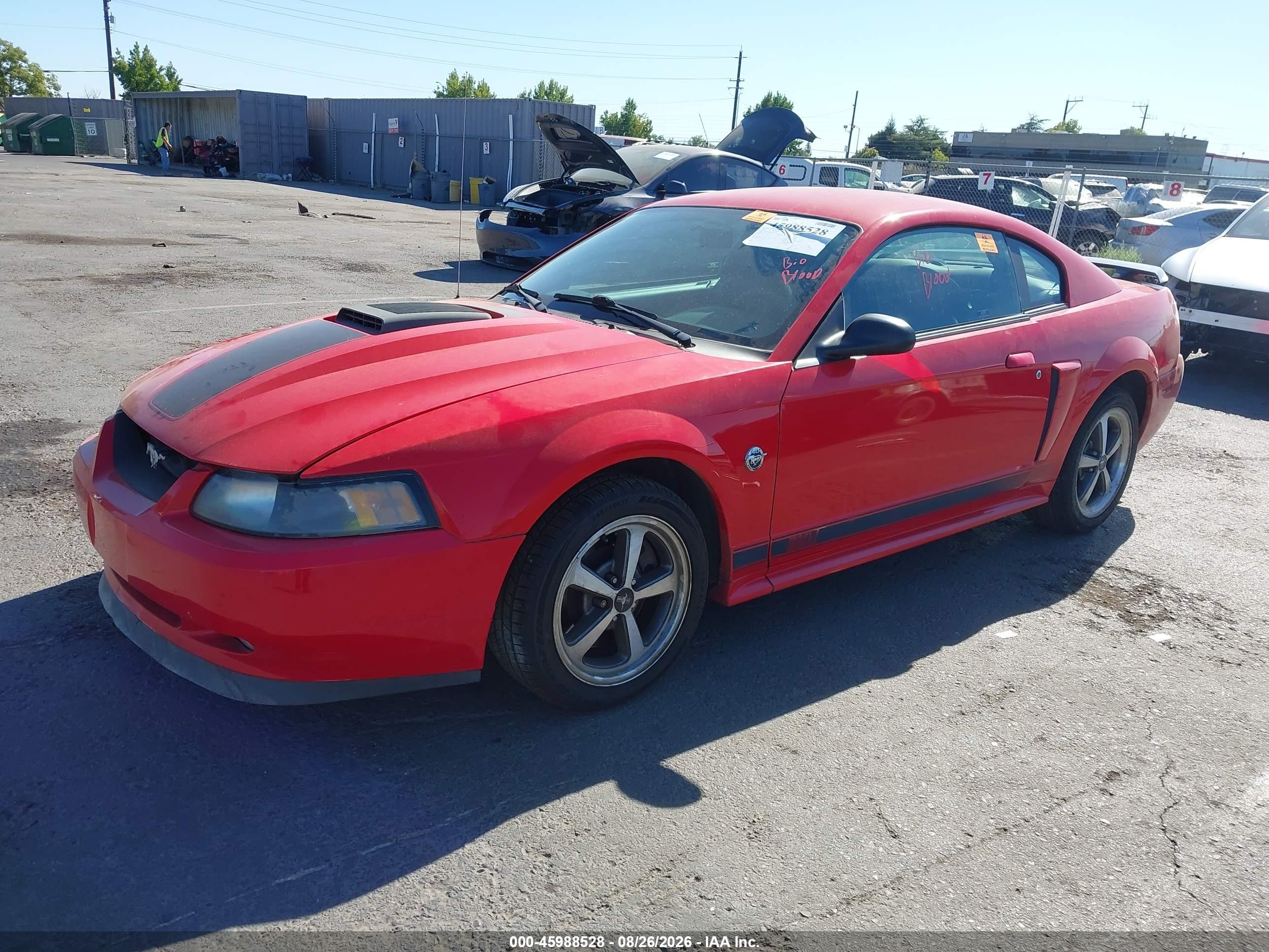 2004 Ford Mustang Mach 1 Red vin: 1FAFP42R94F139092
