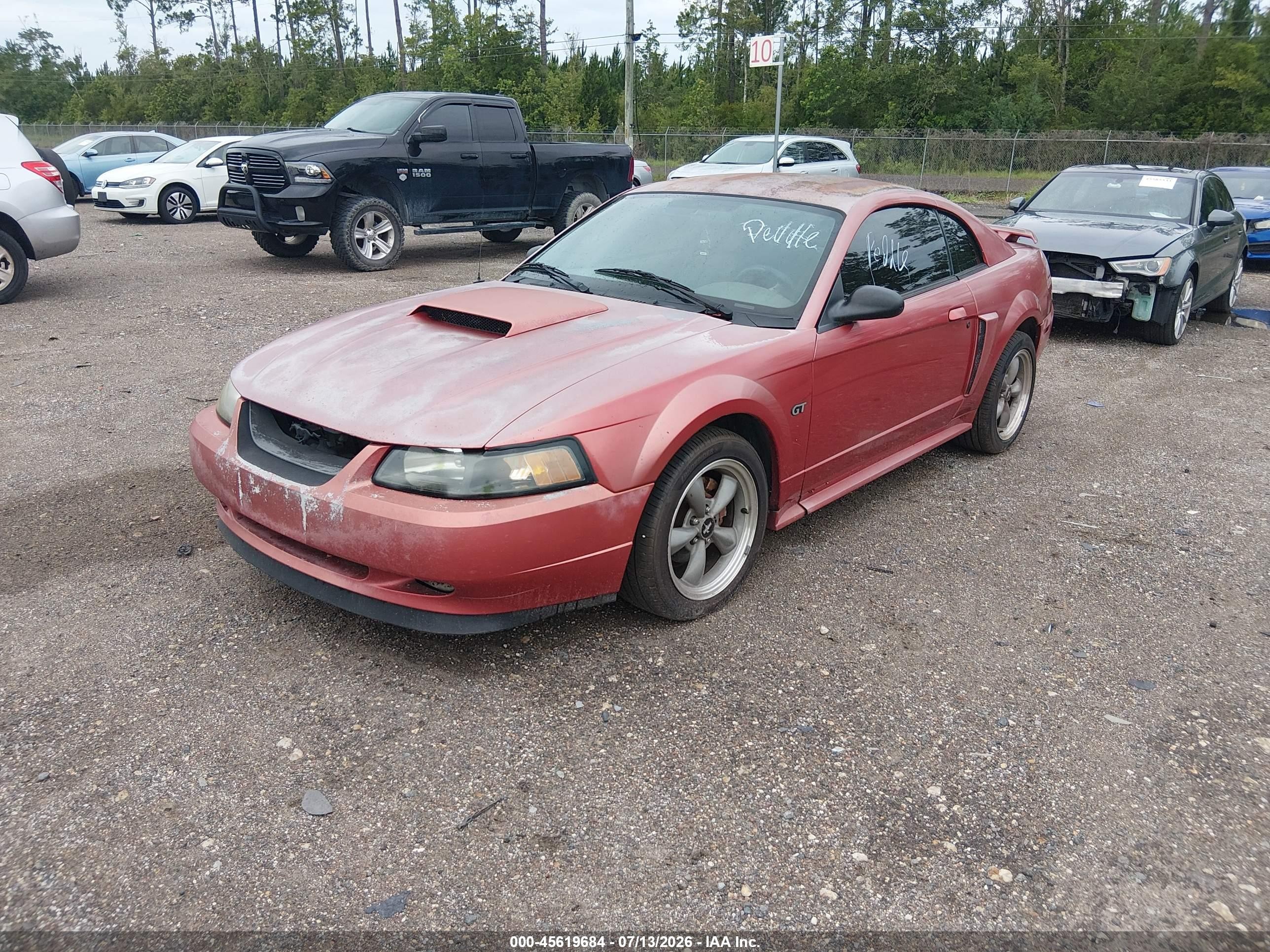 2002 Ford Mustang Gt Deluxe/gt Premium Красный vin: 1FAFP42X02F103416