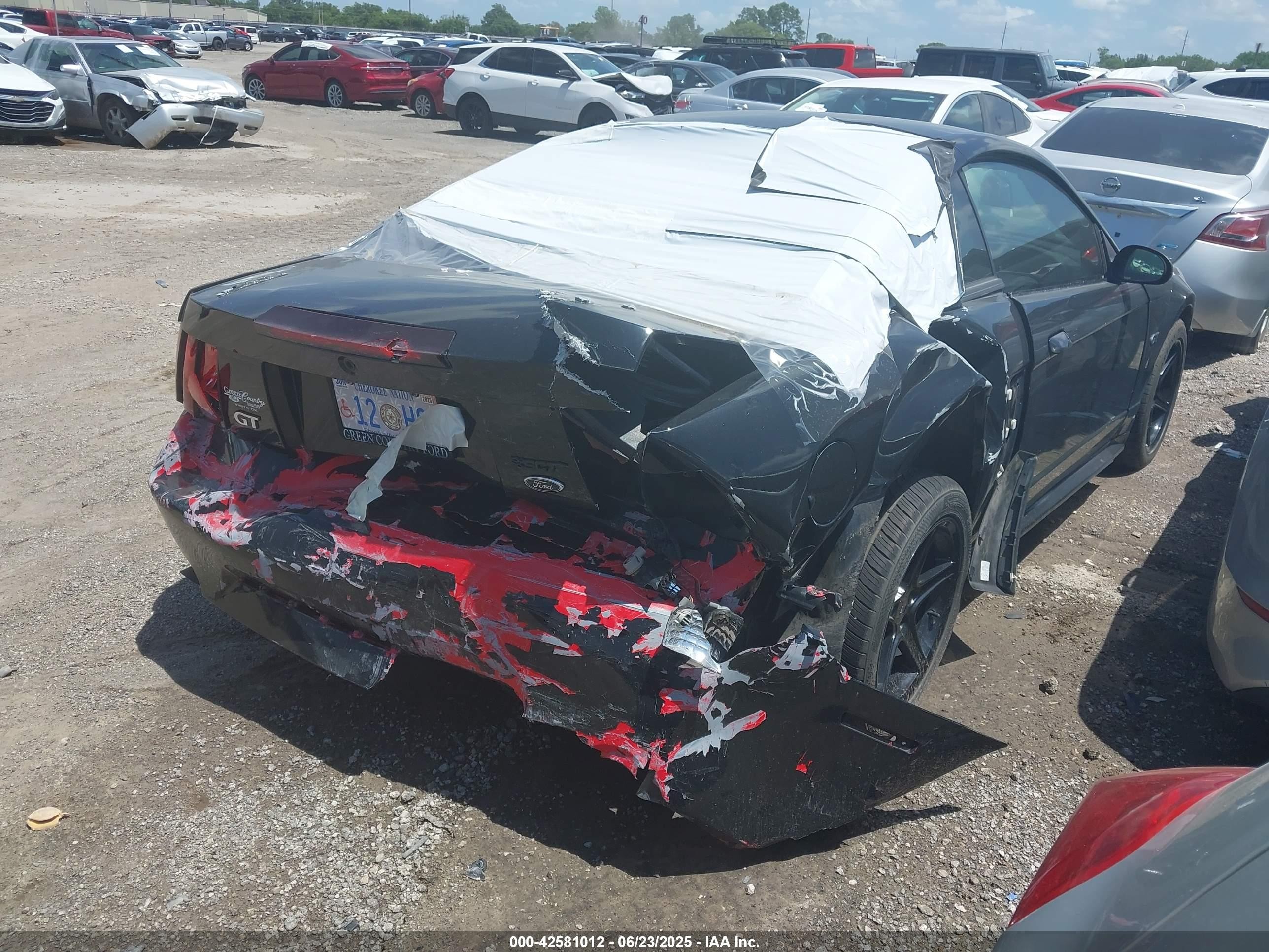 2003 Ford Mustang Gt Black vin: 1FAFP42X03F406021
