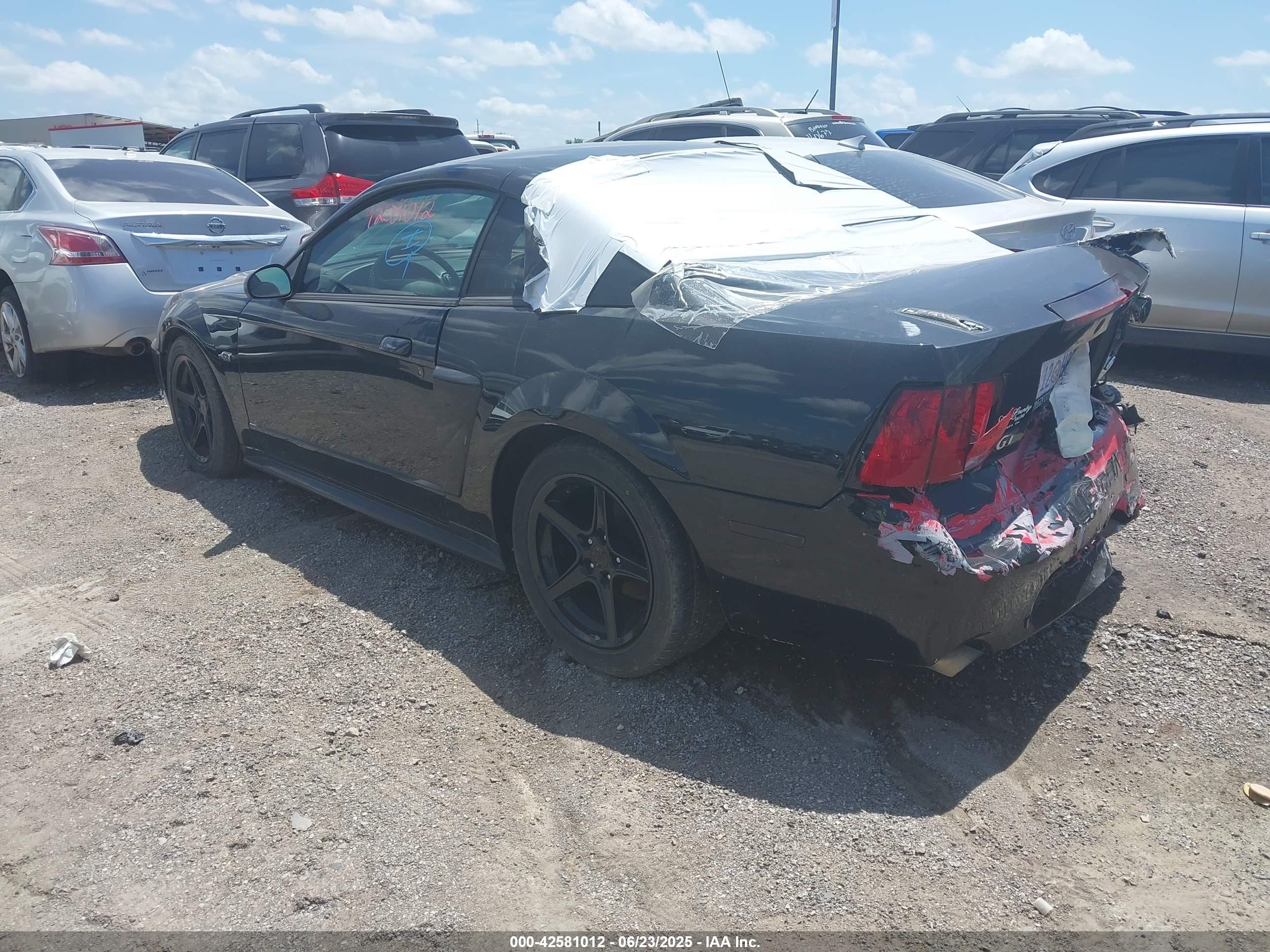 2003 Ford Mustang Gt Black vin: 1FAFP42X03F406021