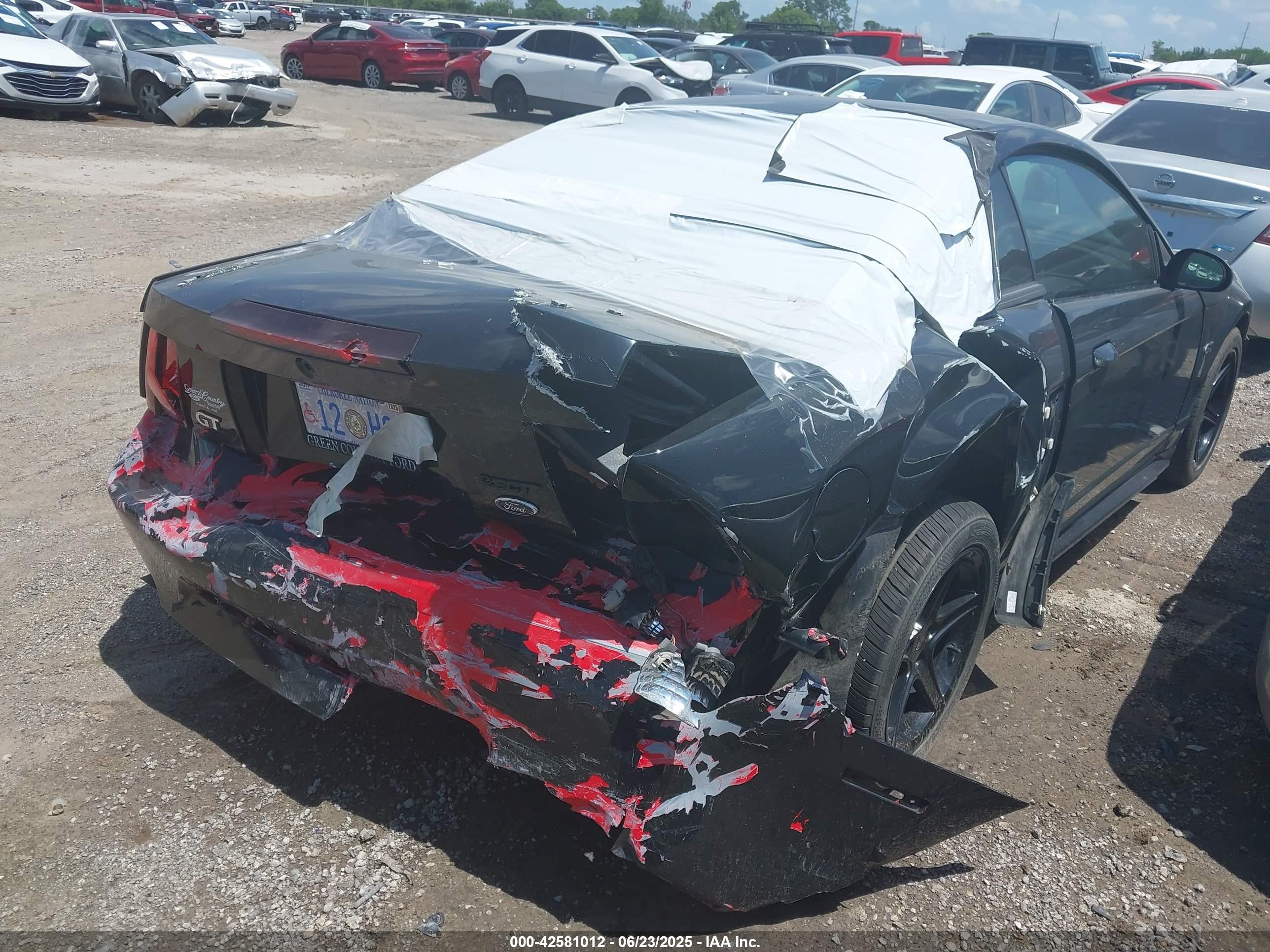 2003 Ford Mustang Gt Black vin: 1FAFP42X03F406021