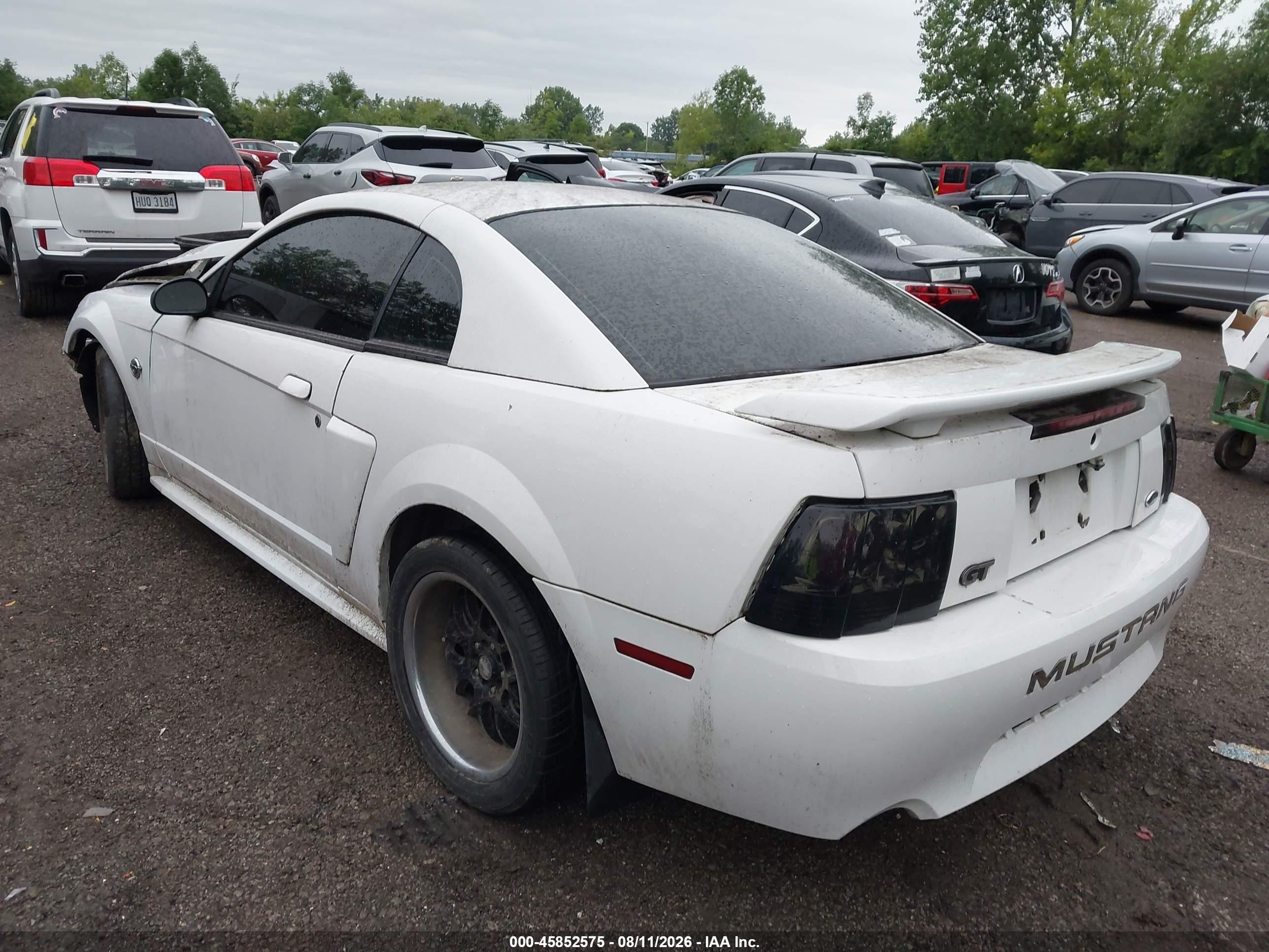 2004 Ford Mustang Gt White vin: 1FAFP42X04F224806
