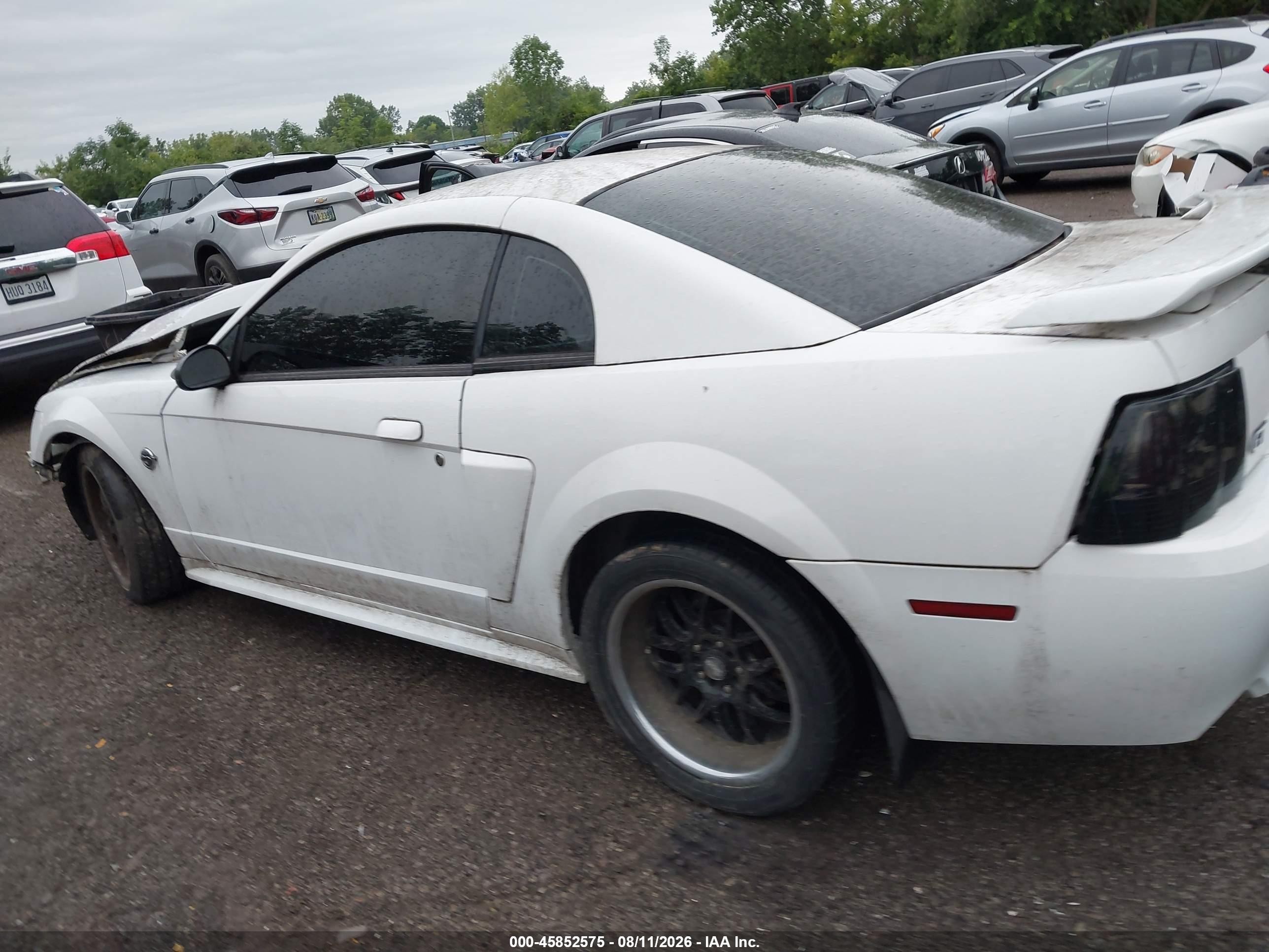 2004 Ford Mustang Gt White vin: 1FAFP42X04F224806
