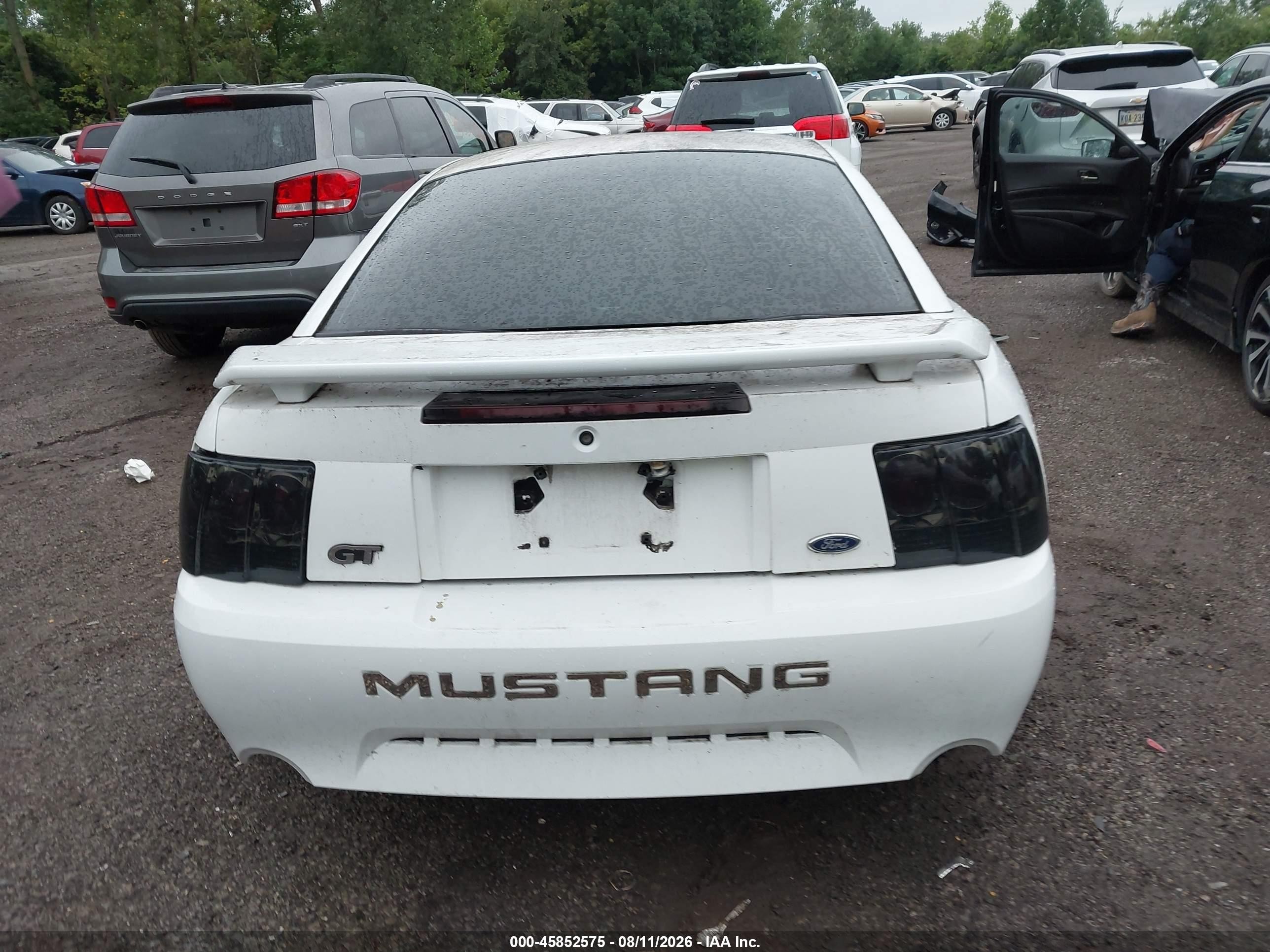 2004 Ford Mustang Gt White vin: 1FAFP42X04F224806