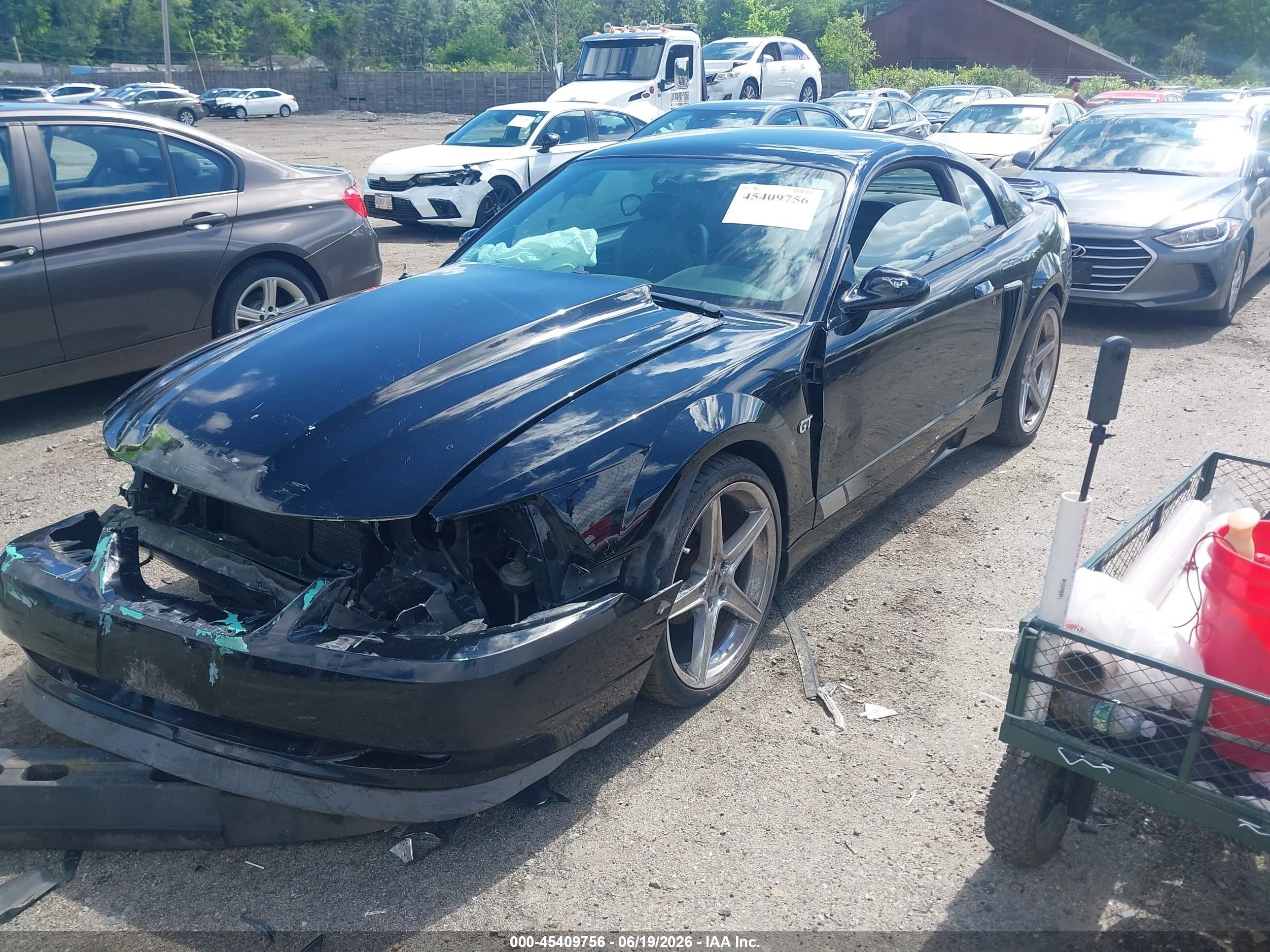 2000 Ford Mustang Gt Black vin: 1FAFP42X0YF220924