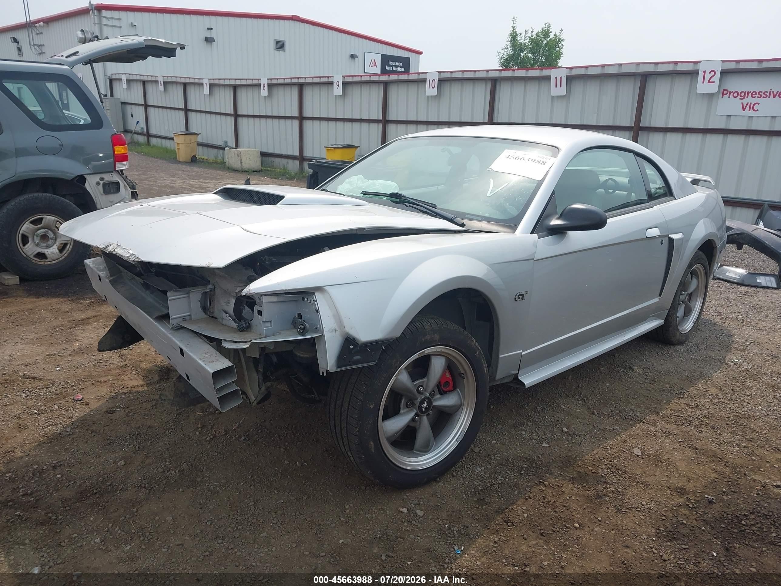 2001 Ford Mustang Gt Серебряный vin: 1FAFP42X11F159900