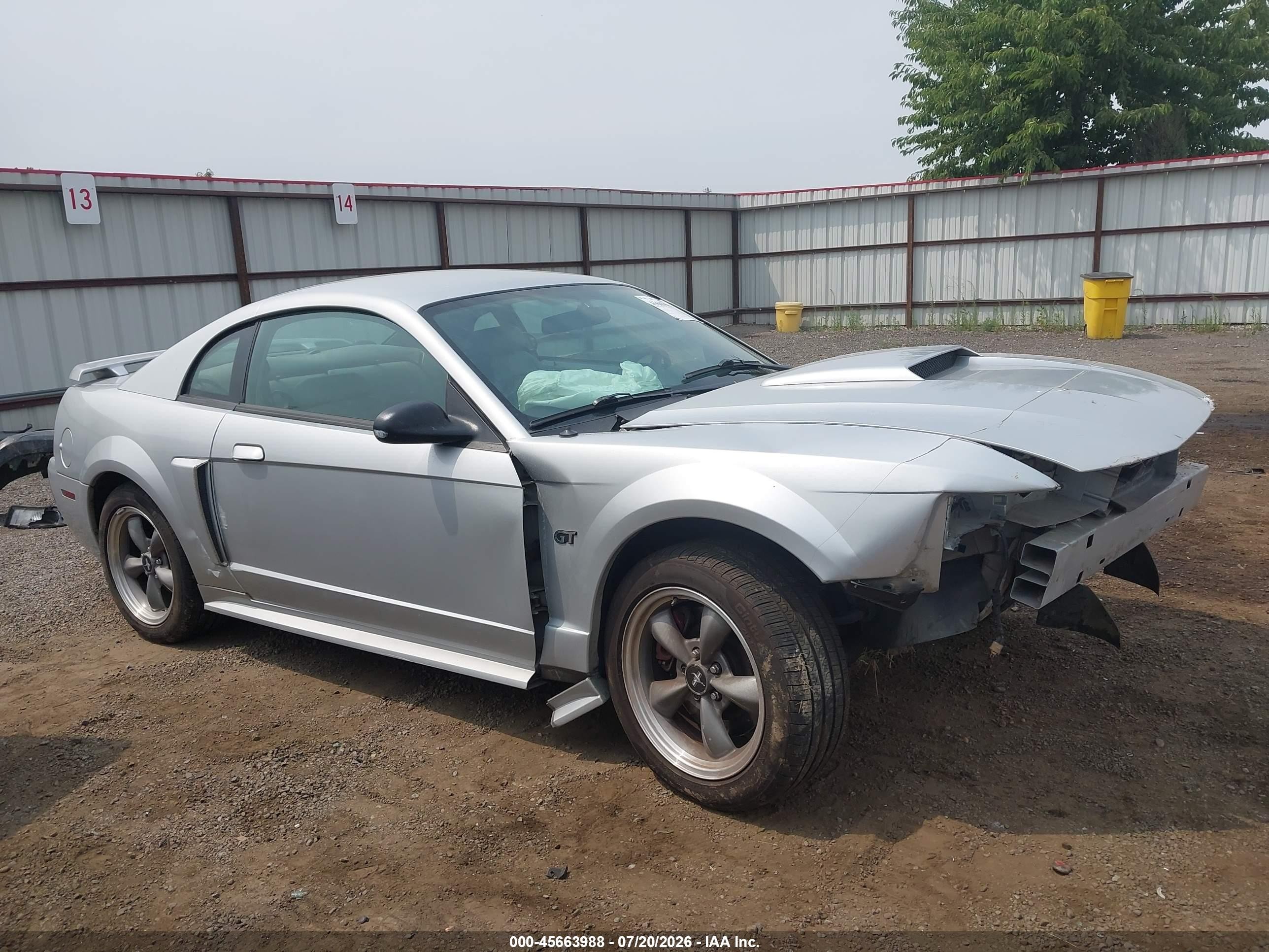 2001 Ford Mustang Gt Серебряный vin: 1FAFP42X11F159900