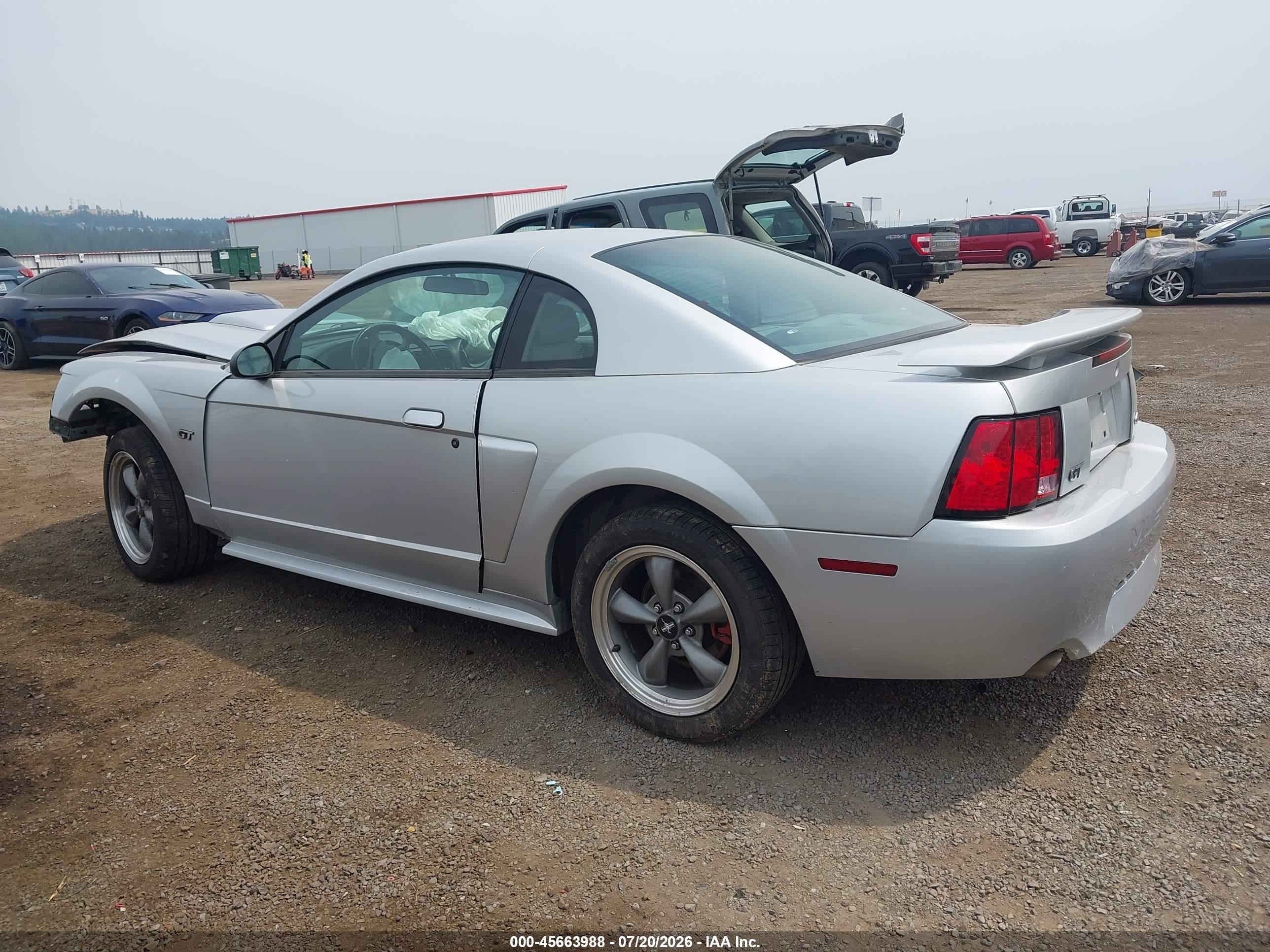 2001 Ford Mustang Gt Серебряный vin: 1FAFP42X11F159900