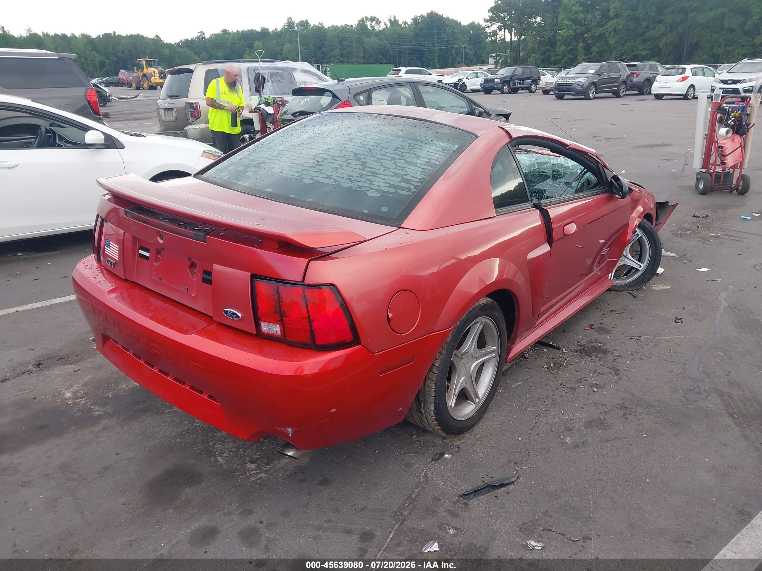 2002 Ford Mustang Gt Deluxe/gt Premium Red vin: 1FAFP42X12F185723