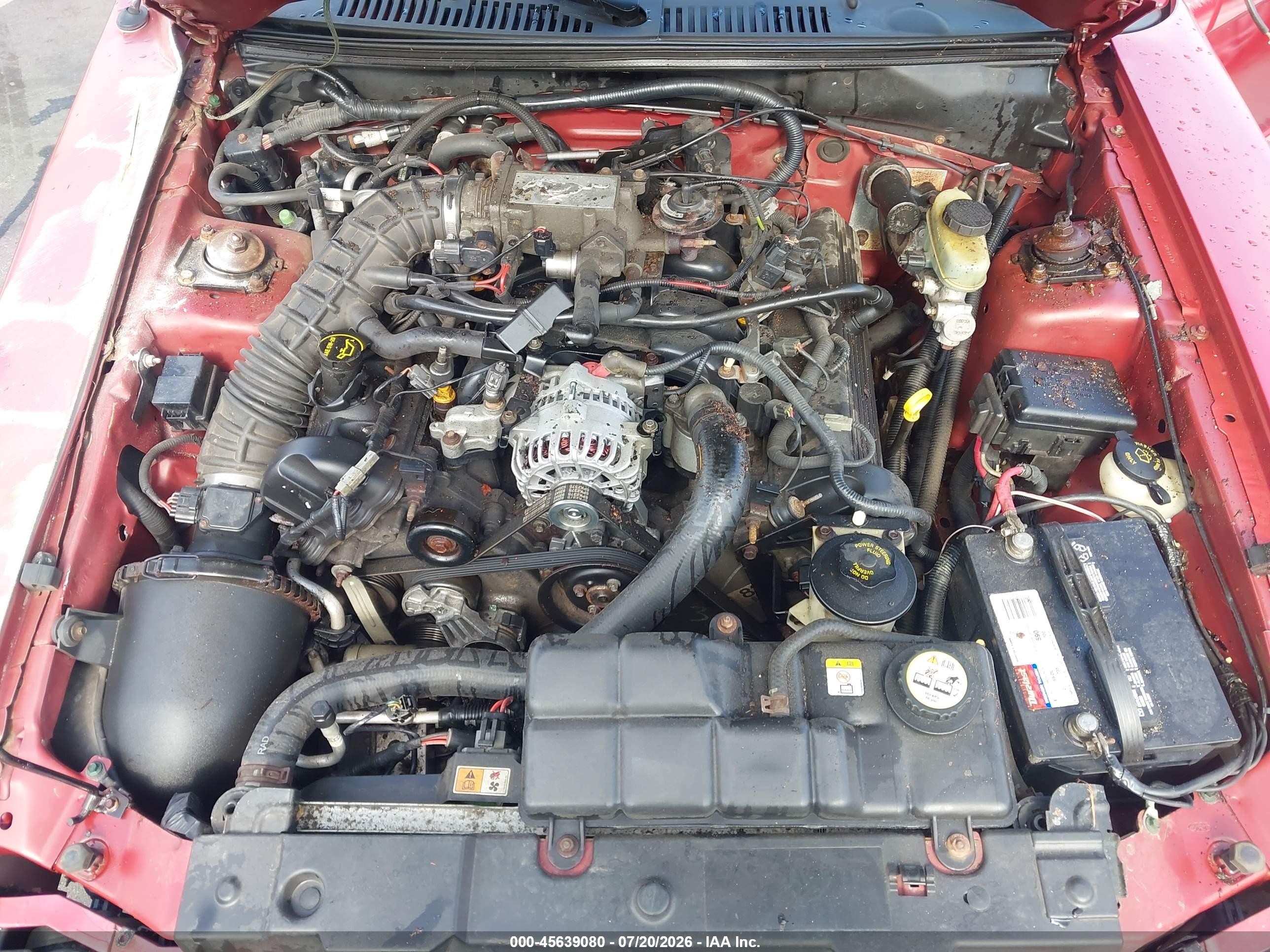 2002 Ford Mustang Gt Deluxe/gt Premium Red vin: 1FAFP42X12F185723