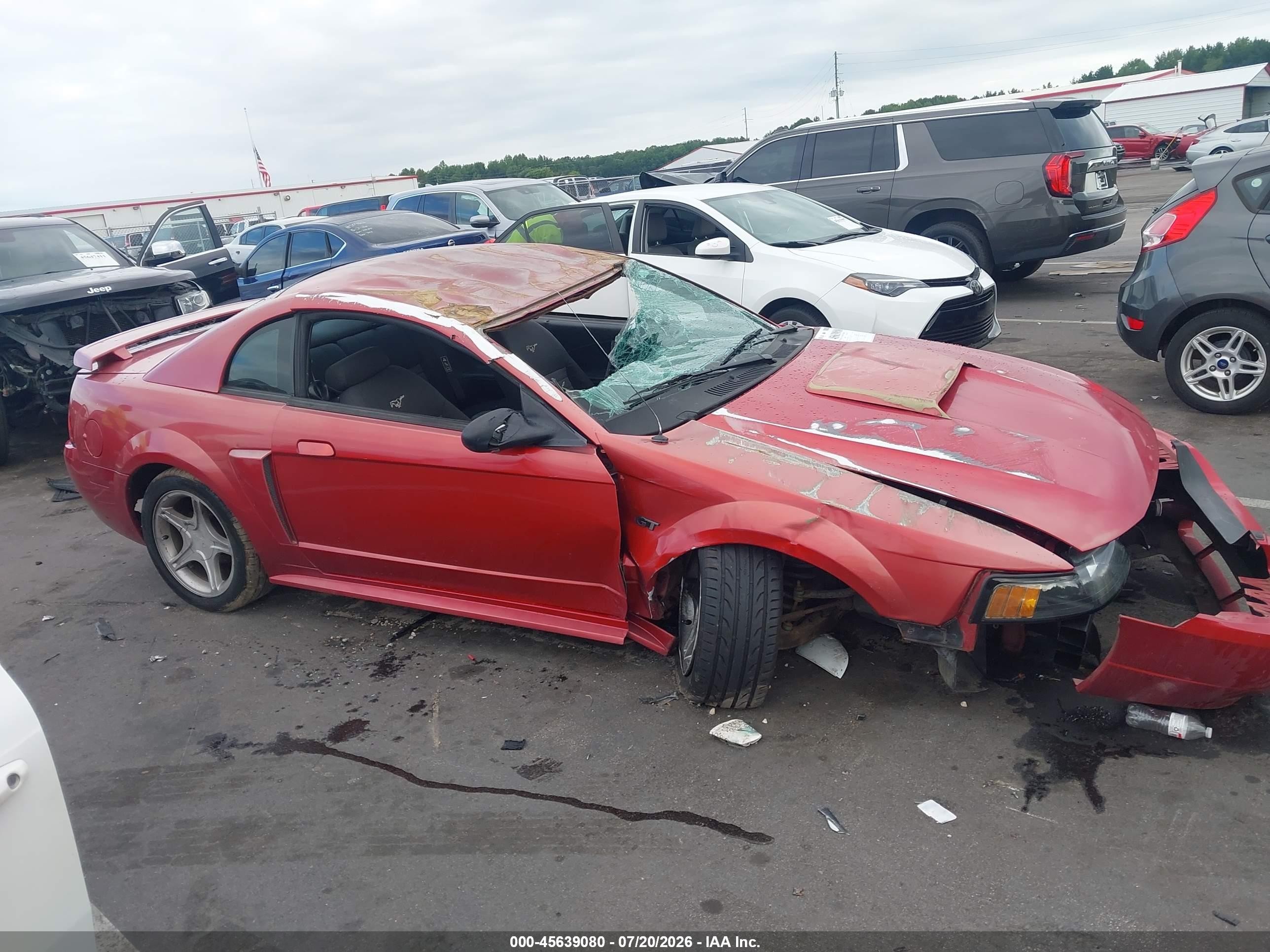 2002 Ford Mustang Gt Deluxe/gt Premium Red vin: 1FAFP42X12F185723