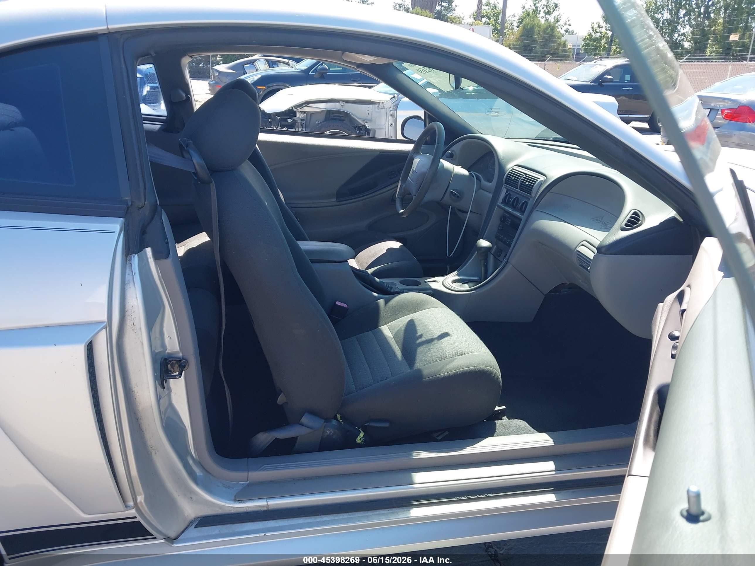 2003 Ford Mustang Gt Silver vin: 1FAFP42X13F339848